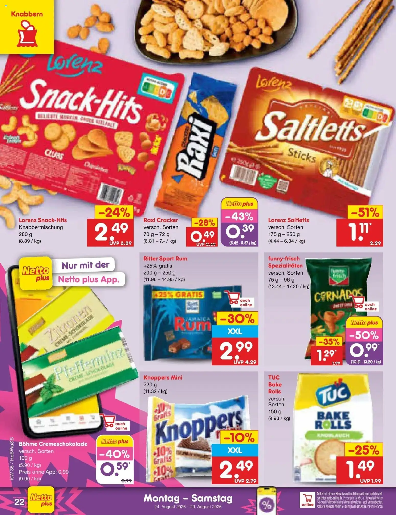 Netto Marken-Discount Prospekt Hannover (ab 24.08.2026) » Angebote | Seite: 34 | Produkte: Rum, Spezialitäten, Creme, Zitronen