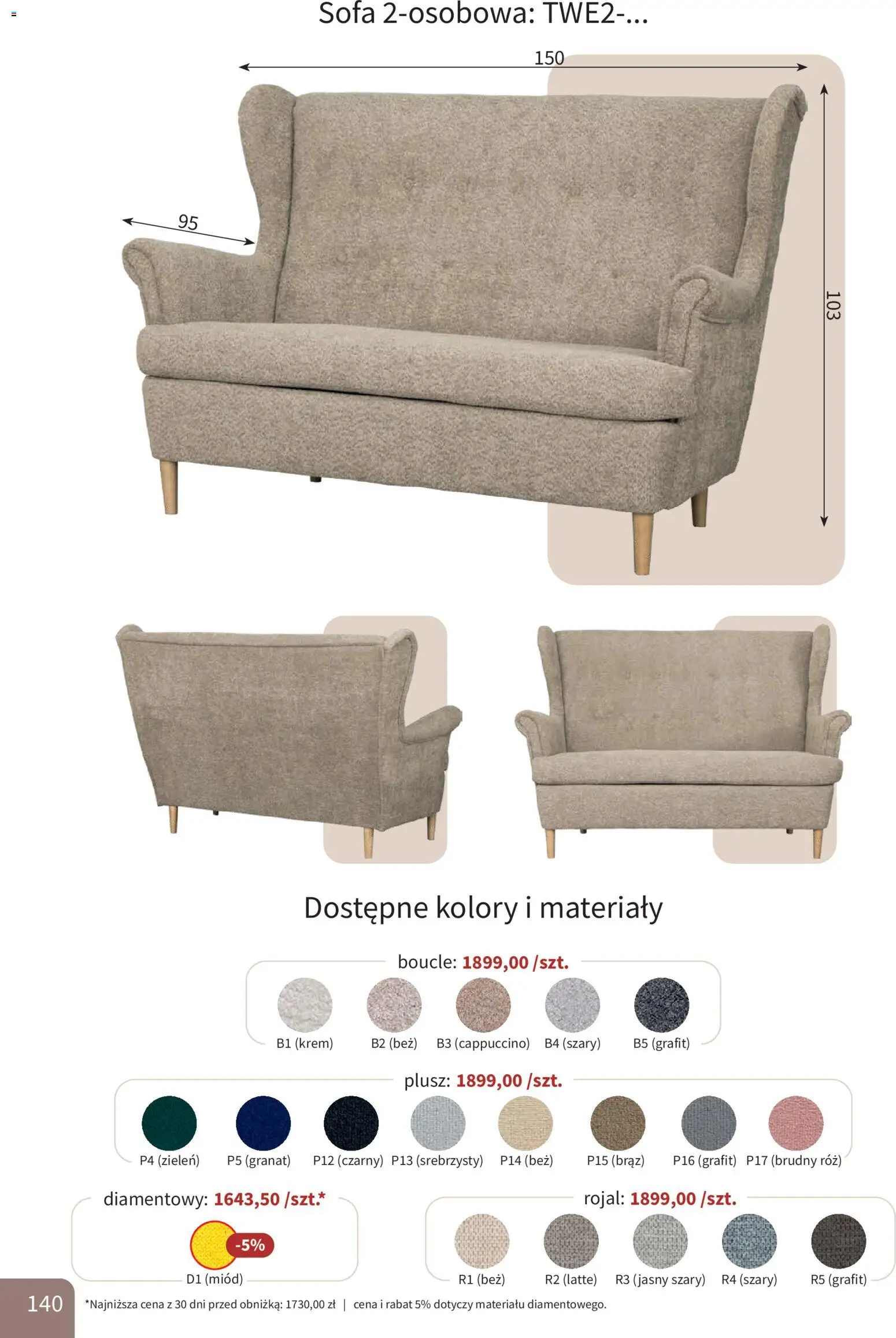 Bodzio Katalog od 01.08.2026 | Strona: 140 | Produkty: Miód, Cappuccino, Sofa, Krem