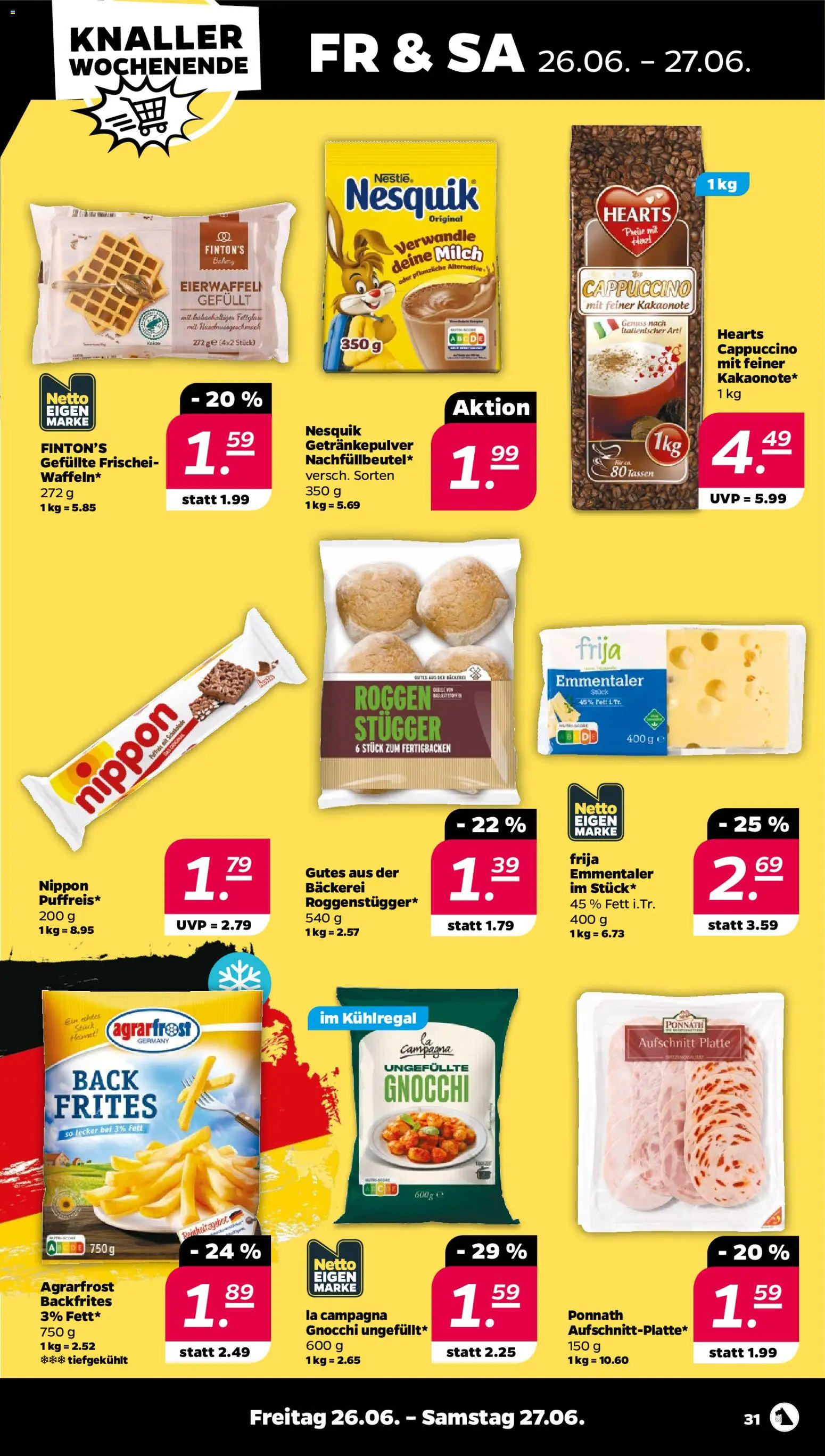 Netto Prospekt – gültig ab 22.06.2026 | Seite: 35 | Produkte: Nesquik, Bäckerei, Milch