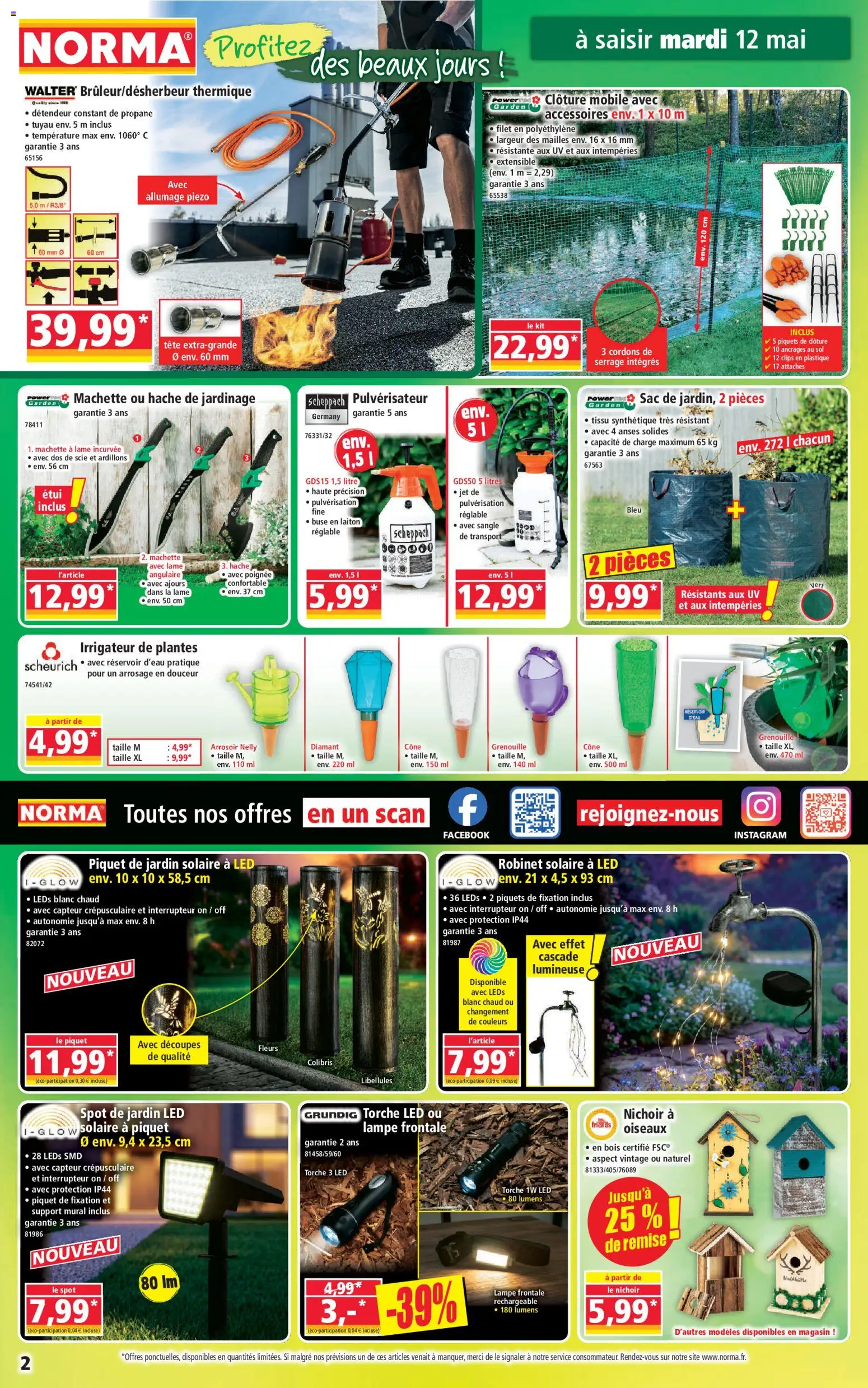 {H1} | Page: 2 | Produits: Robinet, Interrupteur, Lampe frontale, Arrosoir