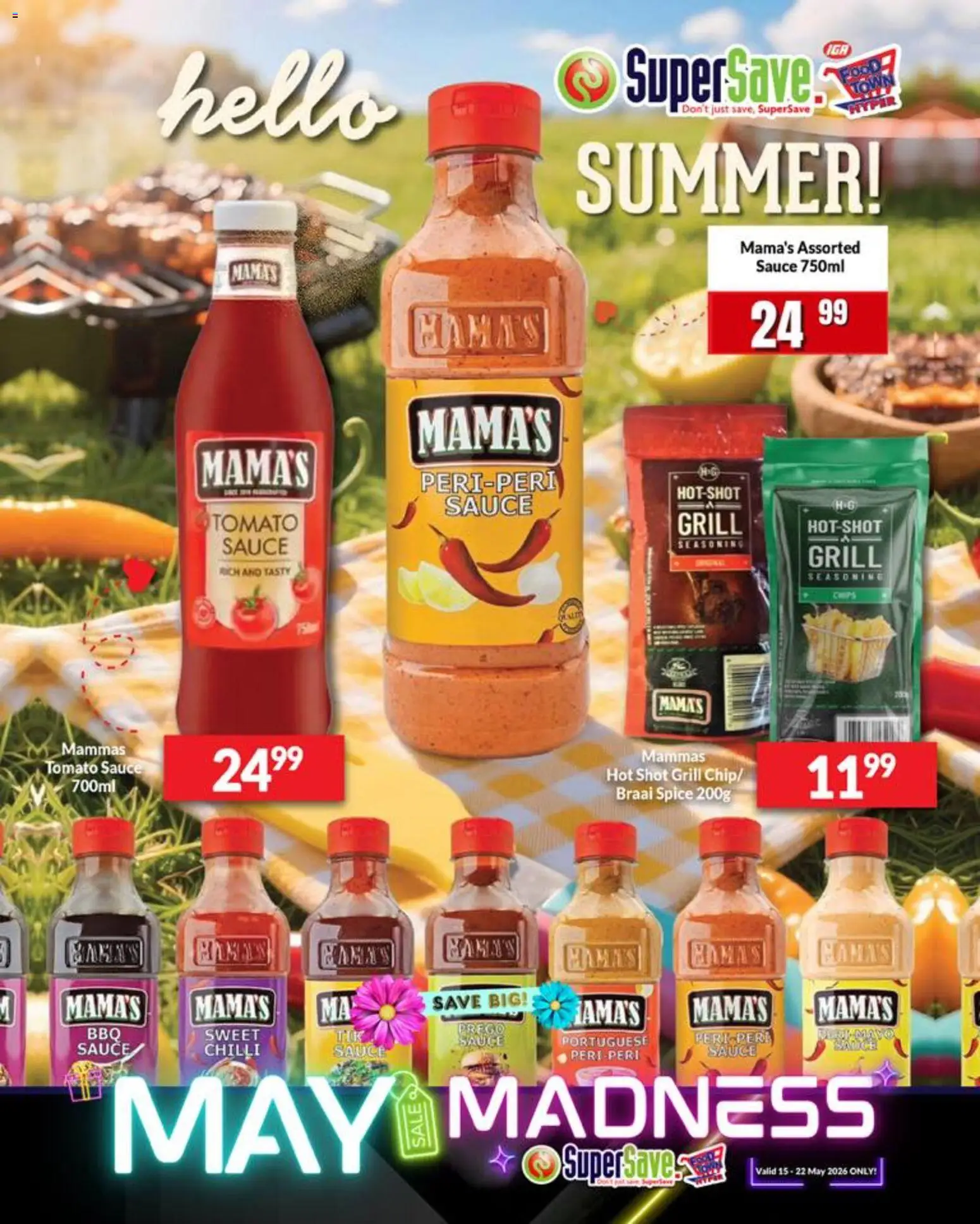 New Super Save catalogue – valid from 15.05.2026 | Page: 22 | Products: Chips, Seasoning, Tomato sauce, Sauce