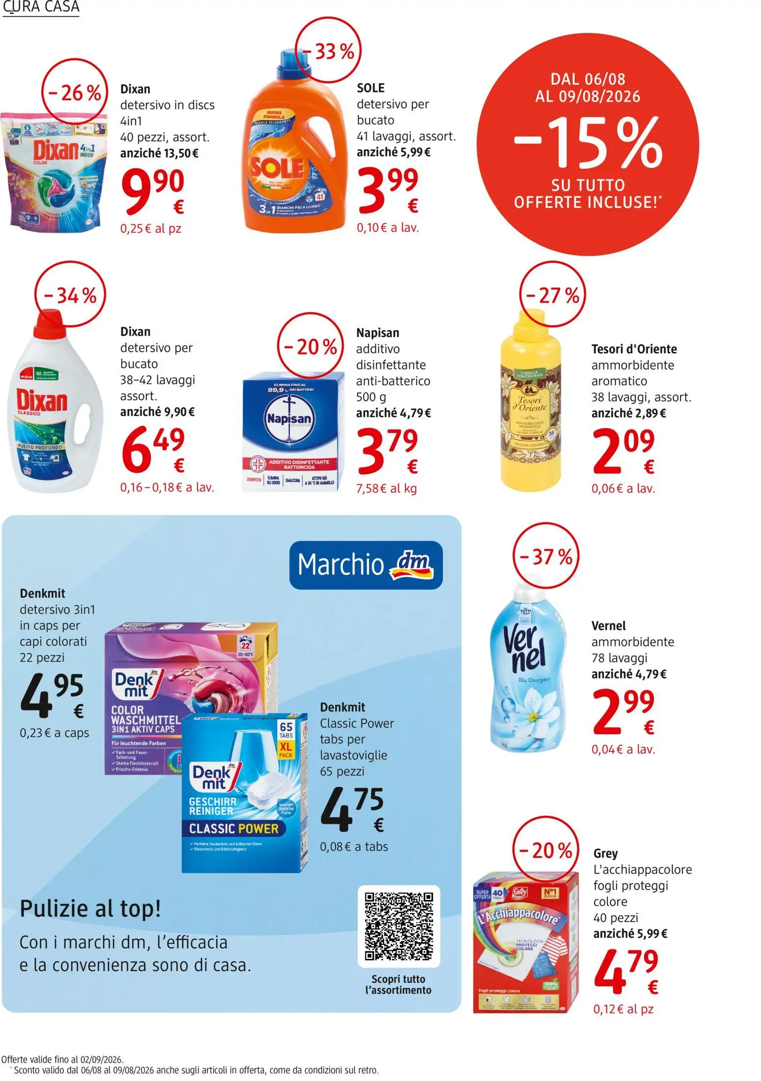Volantino dm drogerie markt del 06/08/2026 | Pagina: 12 | Prodotti: Ammorbidente, Top, Lavastoviglie