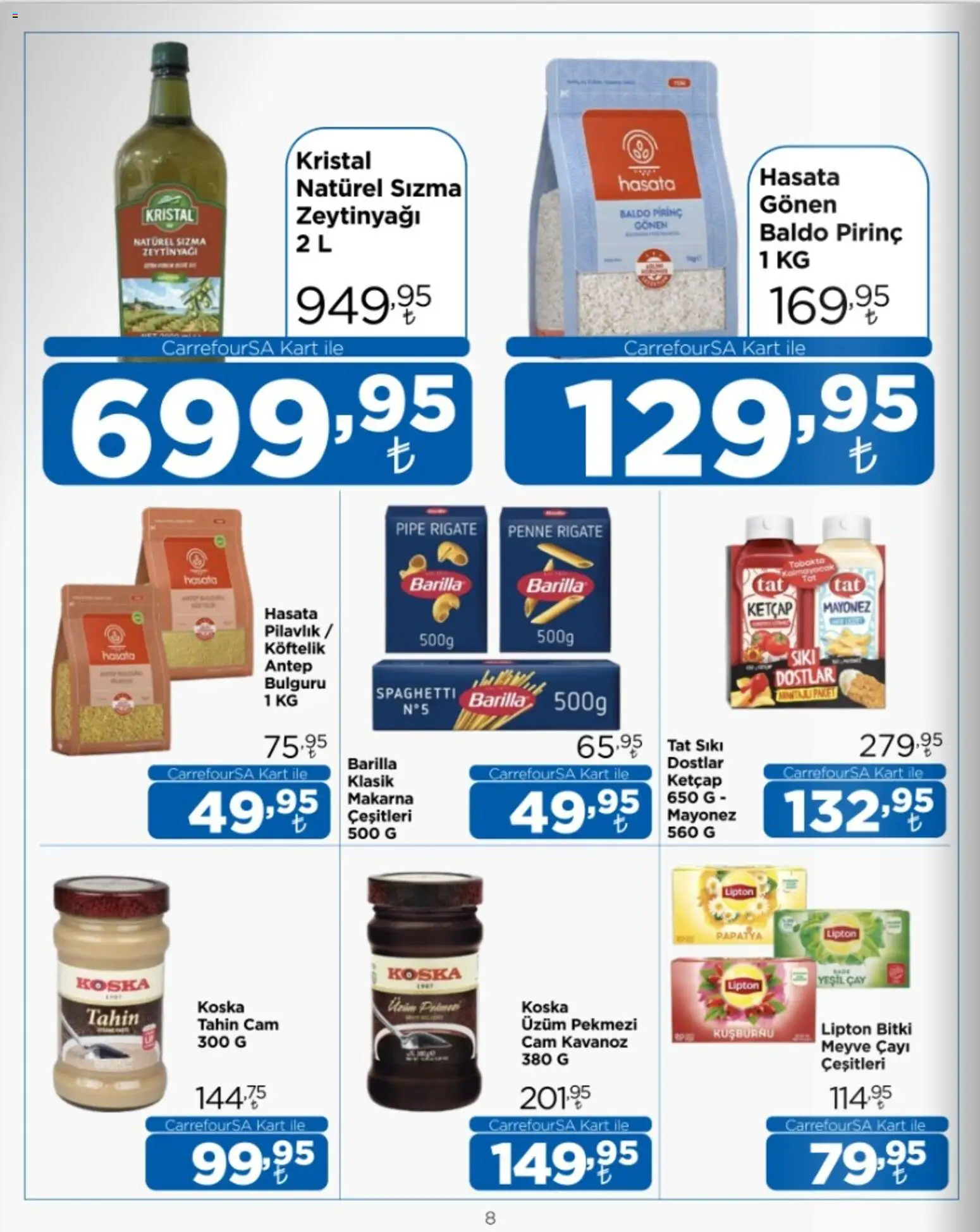 CarrefourSA Katalog - 01 Ekim 2026 tarihinden itibaren geçerlidir | Sayfa: 8 | Ürünler: Pirinç, Makarna, Mayonez, Kuşburnu