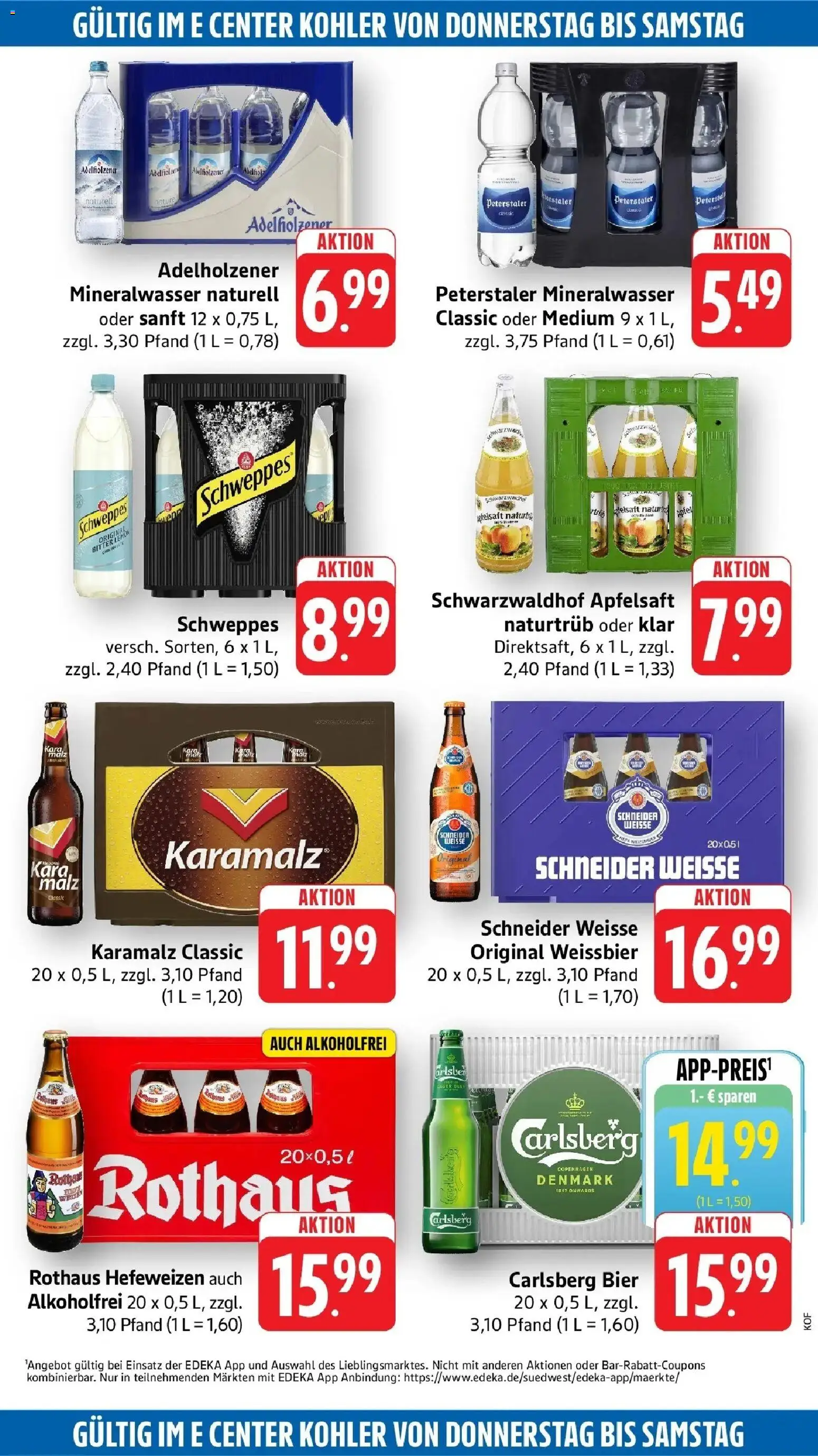 Edeka Prospekt Offenburg (ab 07.09.2026) » Angebote Online | Seite: 49 | Produkte: Bier, Weißbier, Schweppes, Mineralwasser