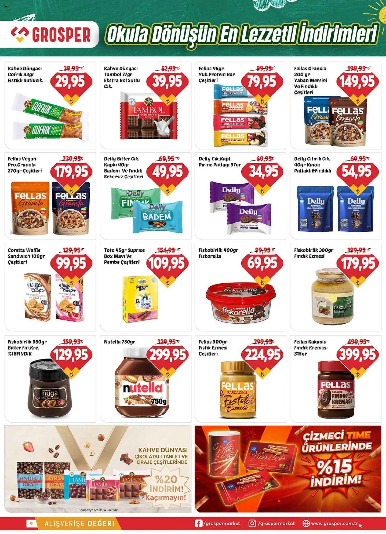 Grosper Katalog - 02 Eylül 2026 tarihinden itibaren geçerlidir | Sayfa: 9 | Ürünler: Kahve, Pirinç, Kinoa, Fıstık ezmesi