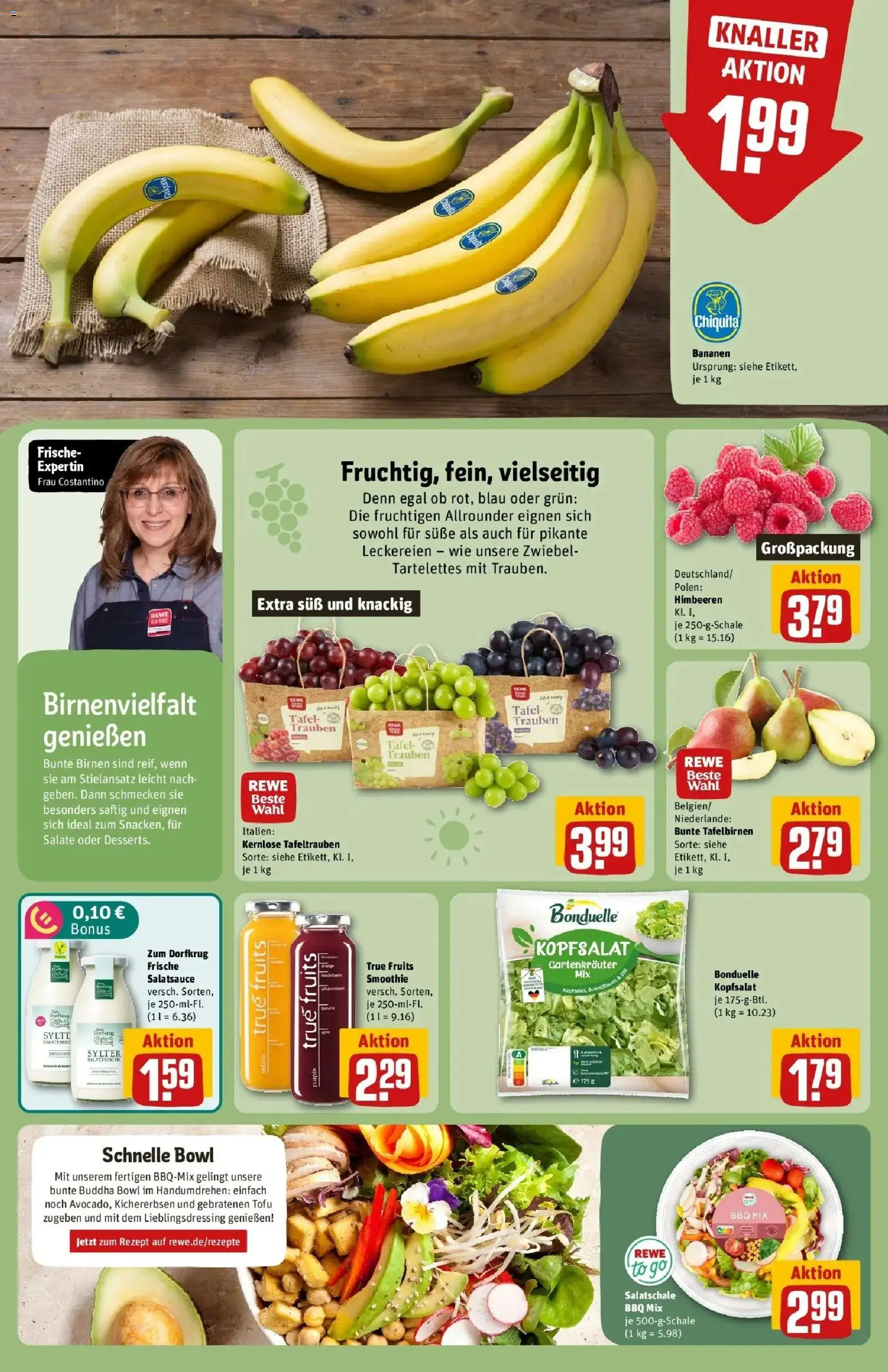 REWE Prospekt ab 31.08.2026 zum Blättern » Angebote | Seite: 6 | Produkte: Himbeeren, Trauben, Bananen, Himbeere