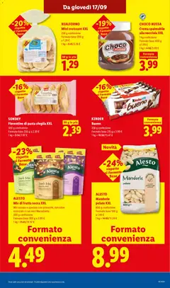 Anteprima del volantino SONDEY Fiorentine di pasta sfoglia XXL, 300 g confezione Formato base 250 g valido a partire dal 17/09/2026 | Pagina: 13