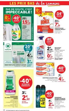 Super U - Prévisualisation de Super U - Les prix bas de la semaine valide à partir de 30/06/2026 | Page: 24 | Produits: Déodorant, Dentifrice, Douche, Lessive