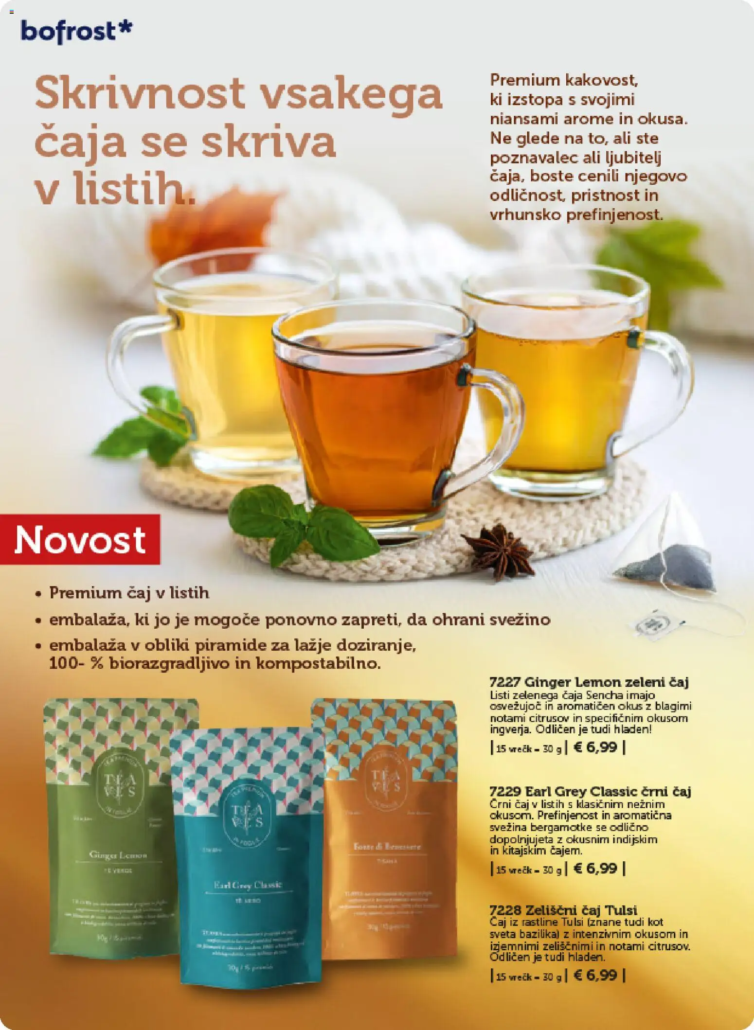 Novi Bofrost katalog ponudbe – veljaven od 01.02.2026 | Stran: 96 | Izdelki: Zeleni čaj, Črni čaj, Caj