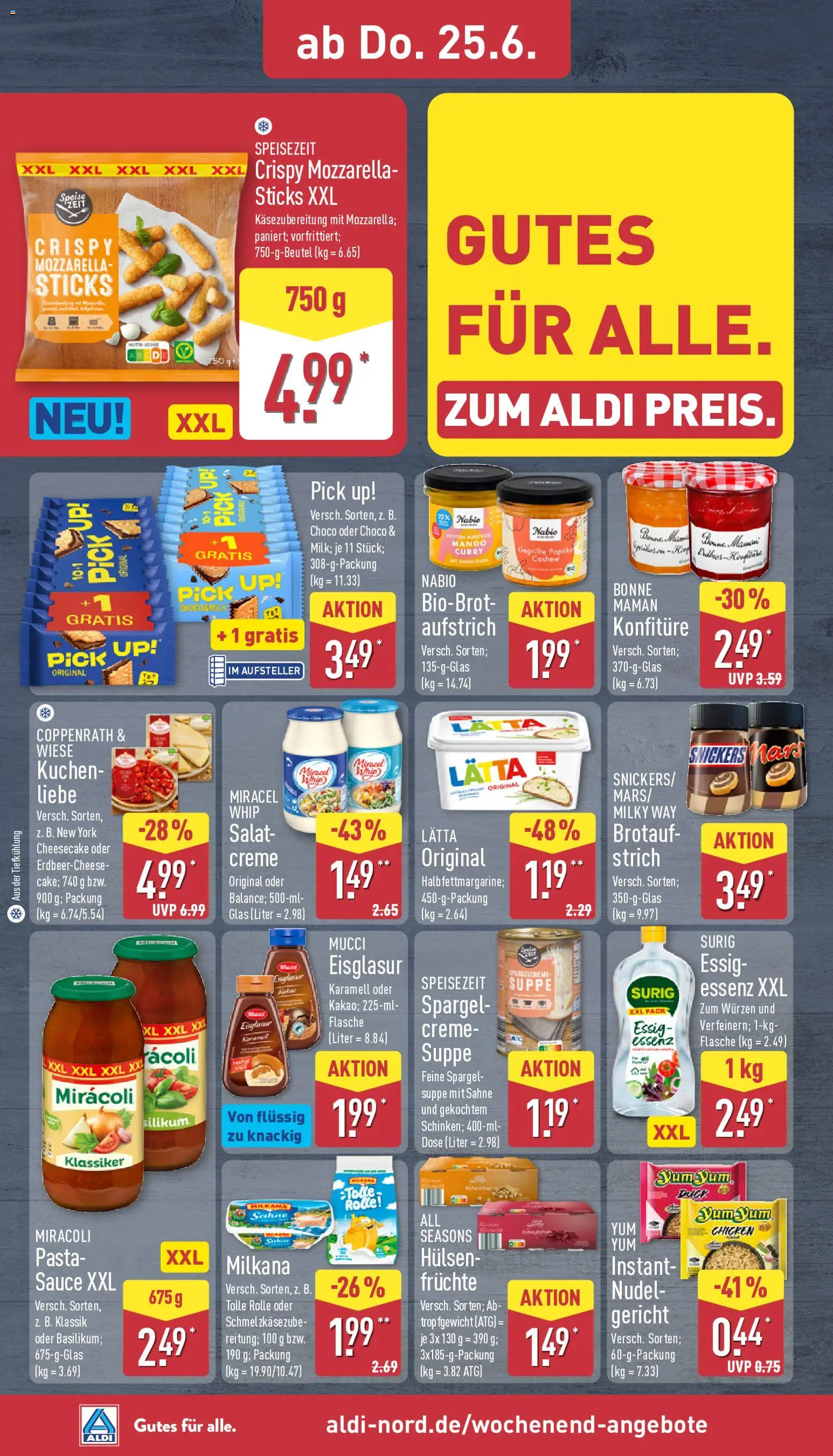 Aldi Prospekt – gültig ab 22.06.2026 | Seite: 32 | Produkte: Milkana, Mars, Paprika, Bonne maman