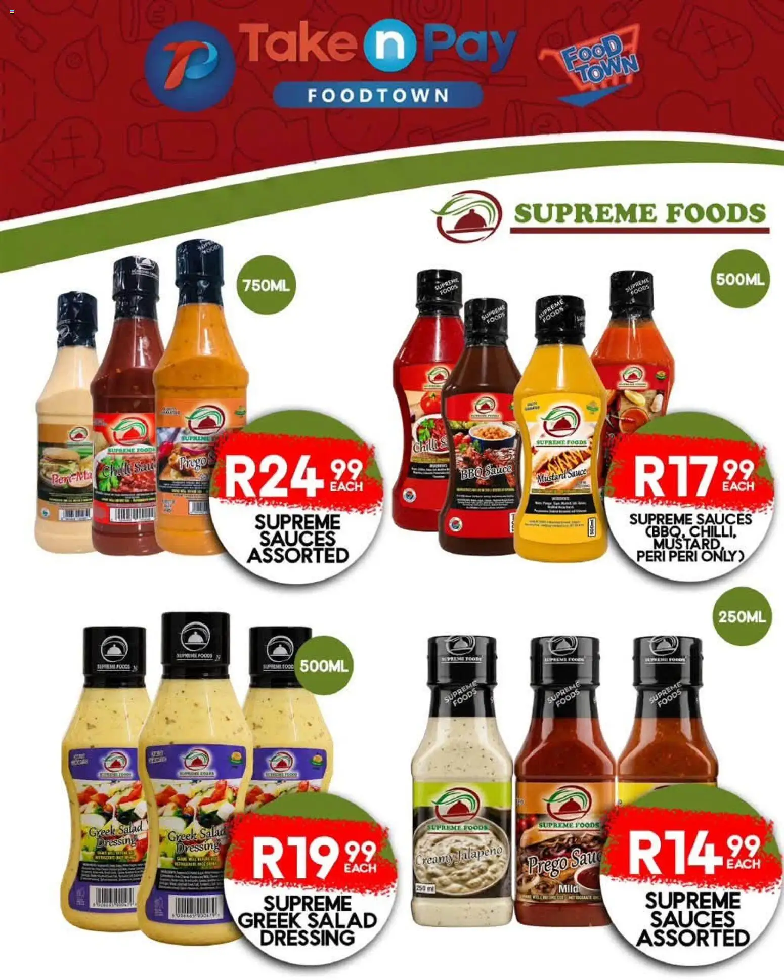 New Take n Pay catalogue – valid from 07/09/2026 | Page: 6 | Products: Salad dressing, Sauces, Sauce, Chilli