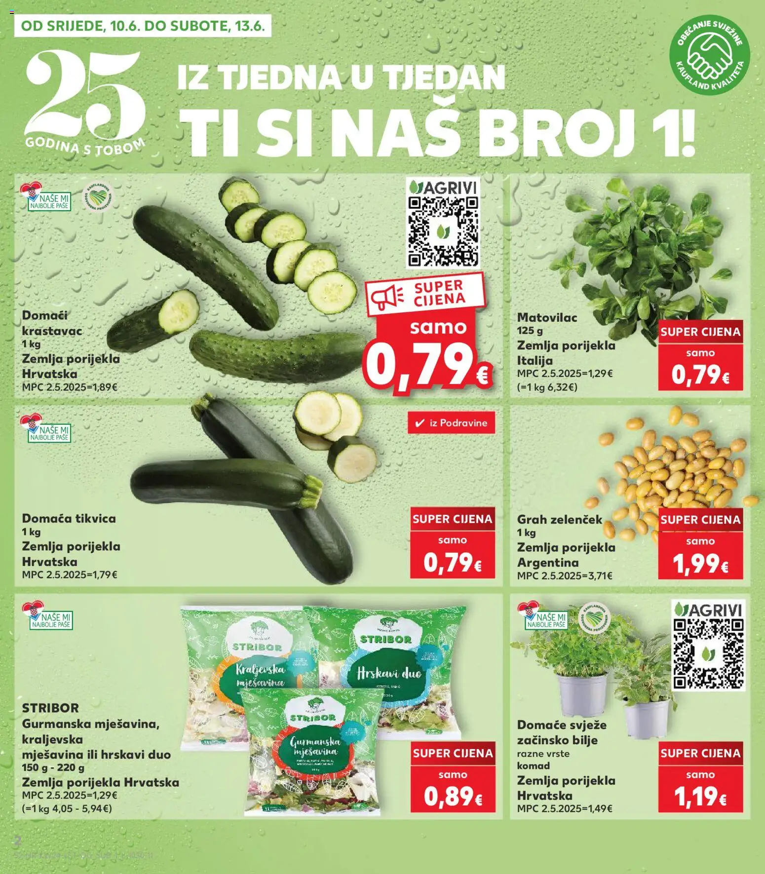 Kaufland katalog | vrijedi od 10.06.2026 | Stranica: 2 | Proizvodi: Grah, Krastavac