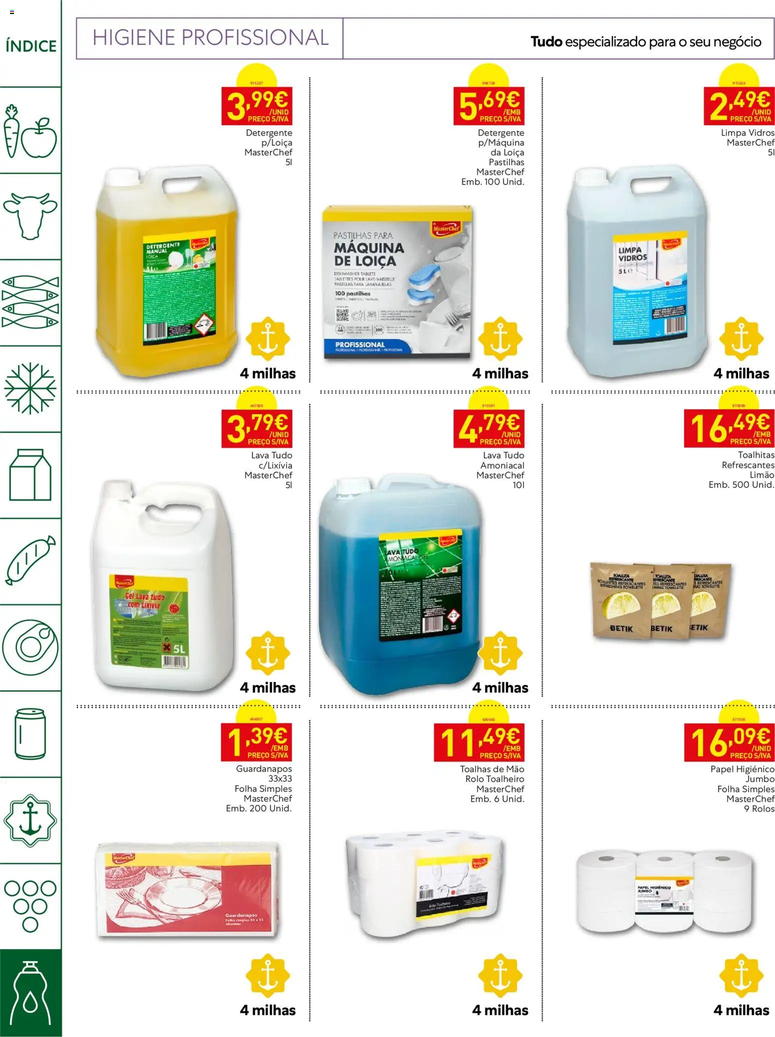 Recheio folheto Horeca │ válido de 27/10/2026 | Página: 28 | Produtos: Papel higiénico, Guardanapos, Detergente, Limpa vidros
