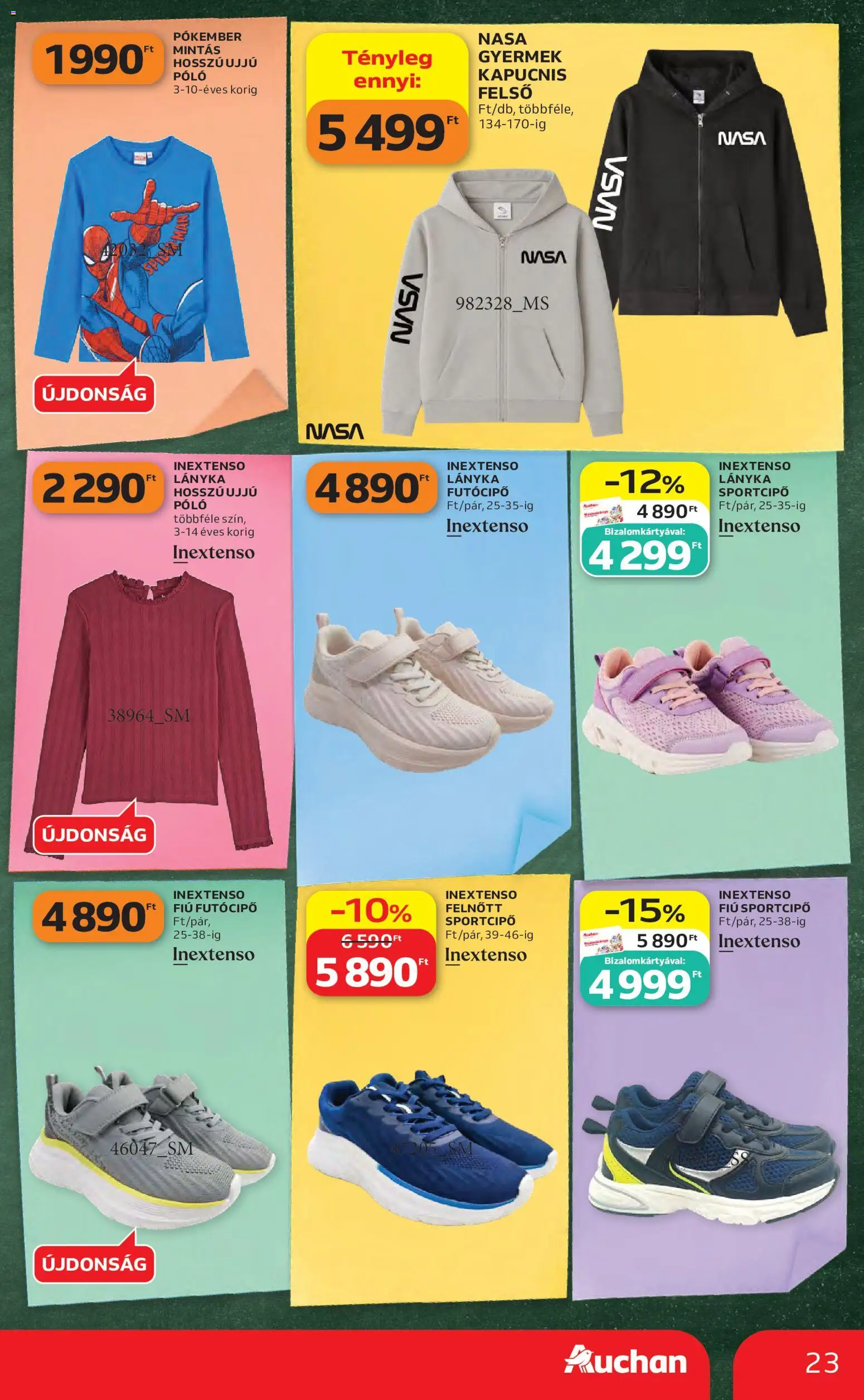 Auchan akciós ujság - amely érvényes a következő dátumtól: 2026.08.06. | Oldal: 23 | Termékek: Sportcipő, Futócipő