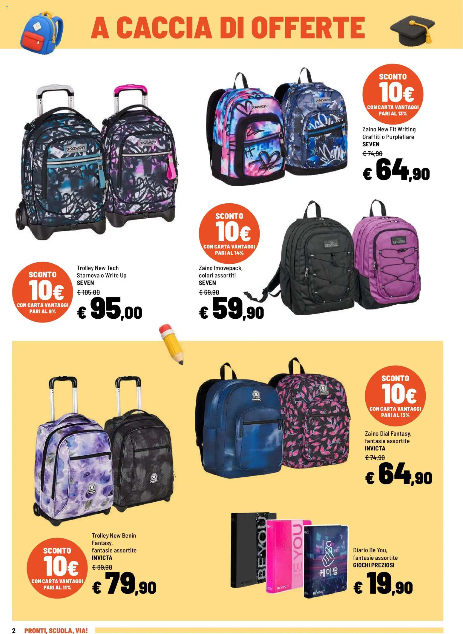 Volantino Iper del 10/08/2026 | Pagina: 2 | Prodotti: Zaino, Trolley