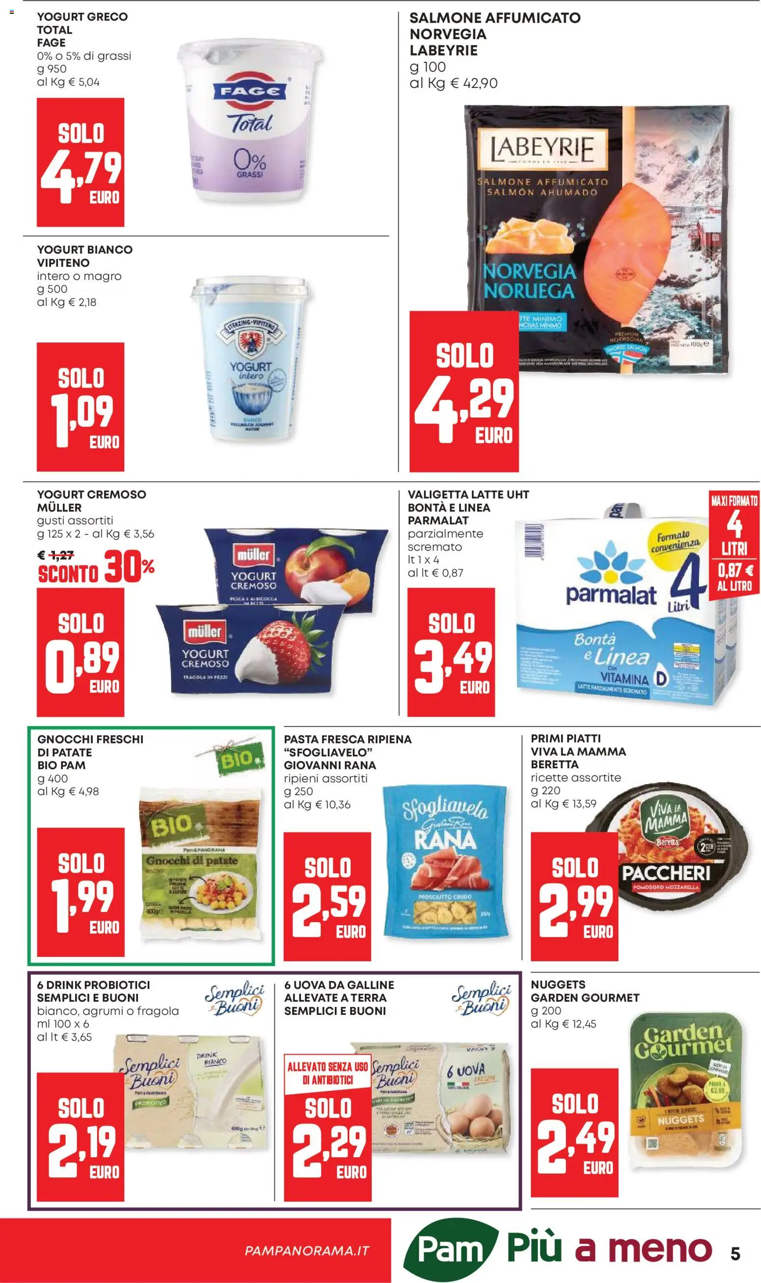 Volantino Panorama del 21.05.2026 | Pagina: 5 | Prodotti: Yogurt greco, Yogurt, Uova, Agrumi