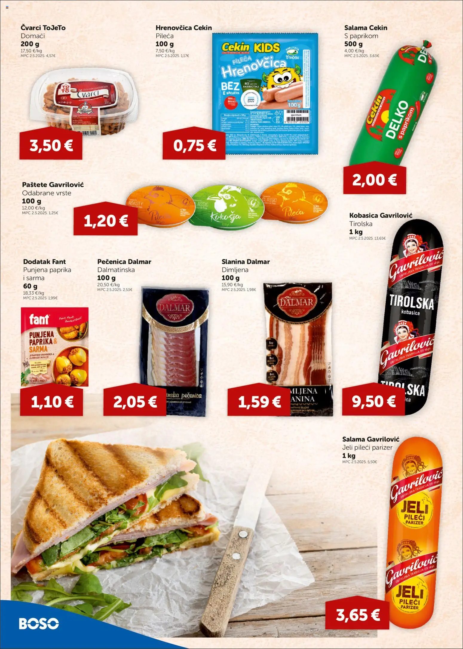 Boso katalog | vrijedi od 07.05.2026 | Stranica: 4 | Proizvodi: Čvarci, Meso, Salama, Paprika
