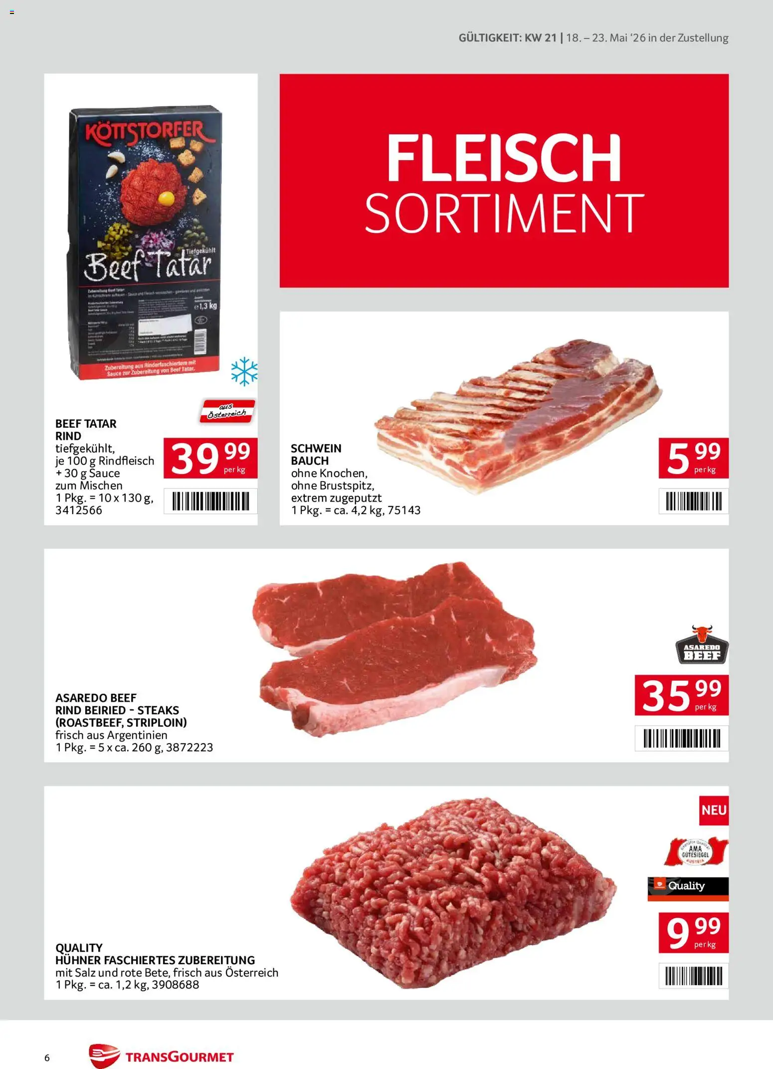 Transgourmet Zustellaktion gültig ab 18.05.2026 | Seite: 6 | Produkte: Salz, Rindfleisch