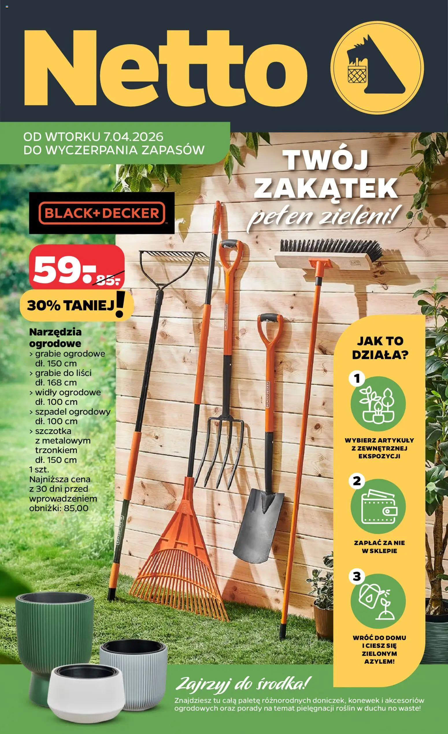 Netto gazetka - Dom i ogród od 07.04.2026 | Strona: 1 | Produkty: Szczotka