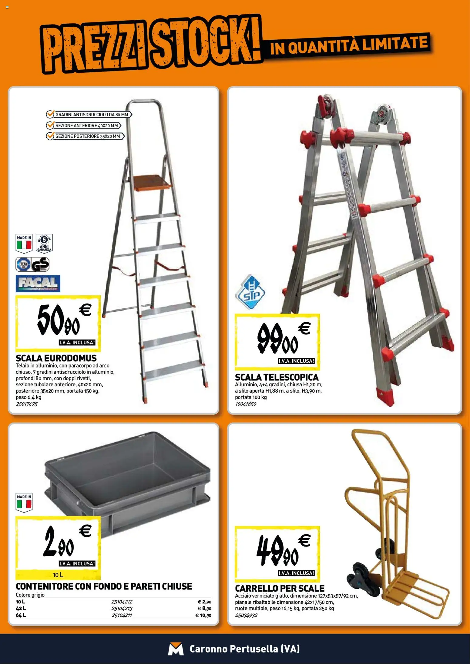 Volantino TECNOMAT del 25/06/2026 | Pagina: 14 | Prodotti: Carrello, Scala, Contenitore