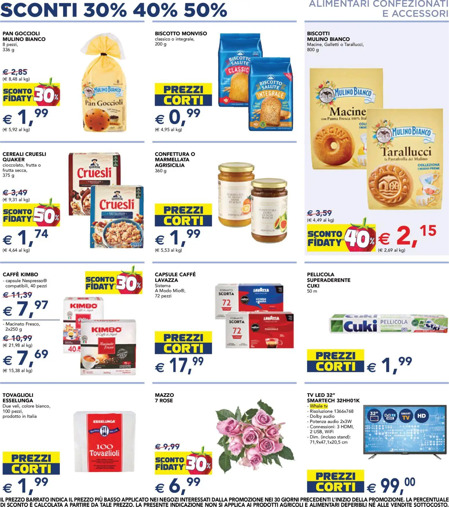 Volantino Esselunga S del 18.06.2026 | Pagina: 9 | Prodotti: Cereali, Biscotti, TV, Marmellata