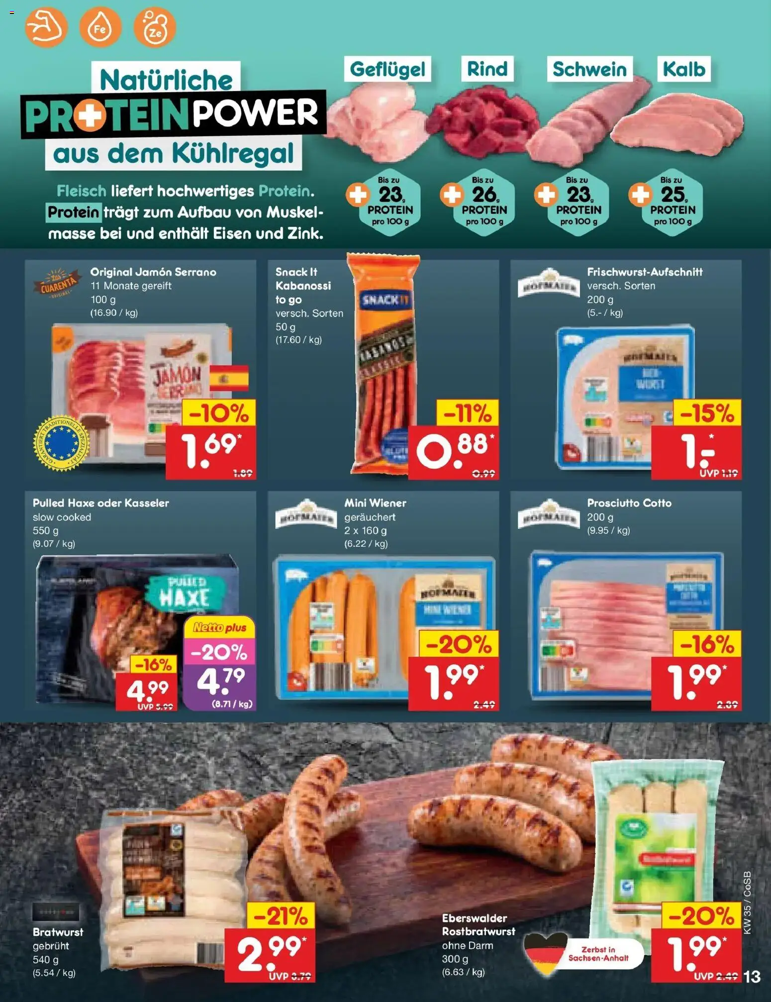 Netto Marken-Discount Prospekt Leipzig (ab 24.08.2026) » Angebote | Seite: 19 | Produkte: Bratwurst, Fleisch
