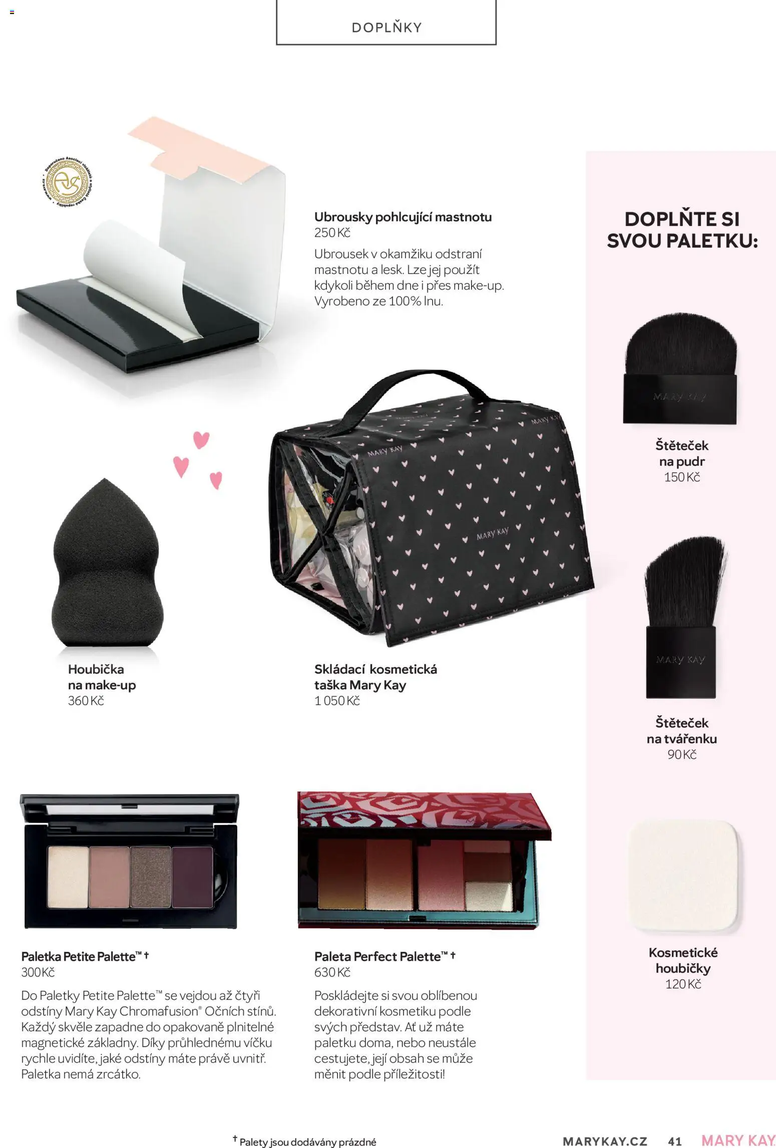 Mary Kay kniha o kráse od 01.07.2026 | Strana: 41 | Produkty: Houbička, Makeup, Ubrousky, Taška