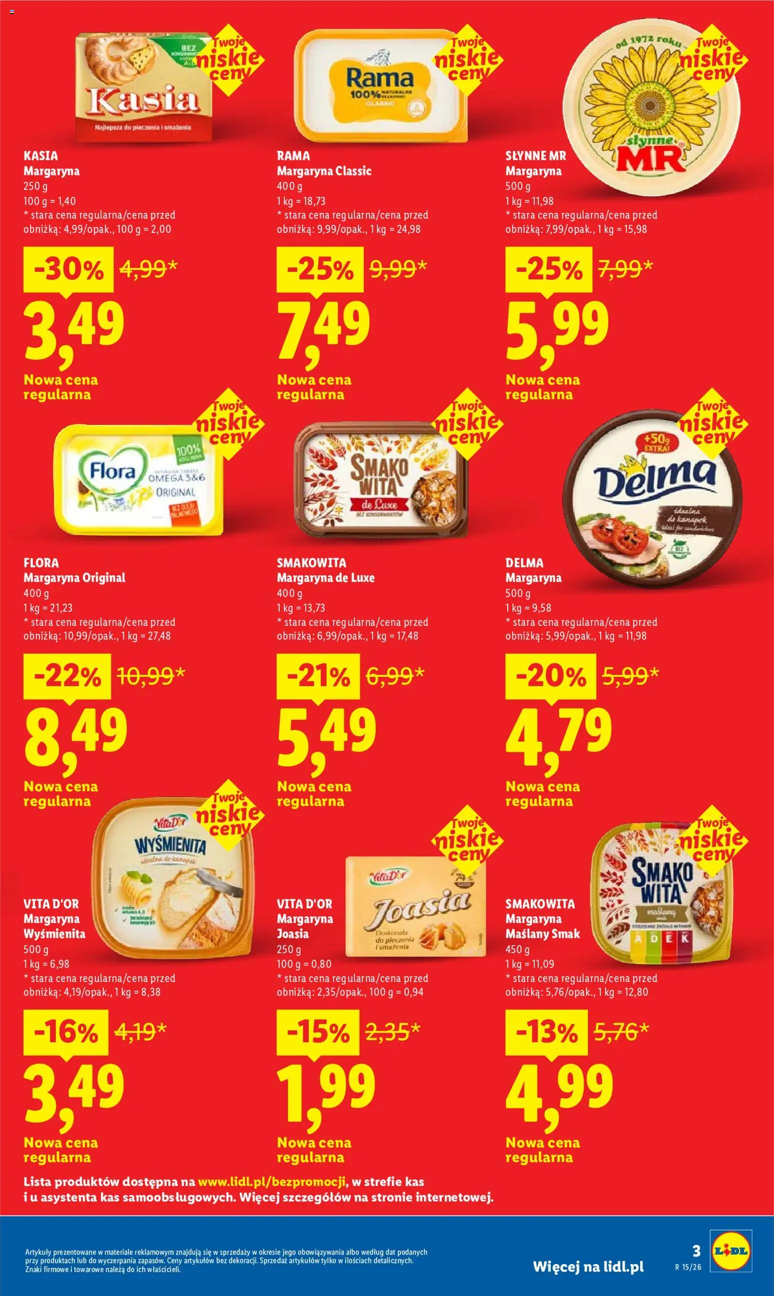 Lidl gazetka - Oszczędzaj każdego dnia od 09.05.2026 | Strona: 3 | Produkty: Margaryna kasia, Margaryna