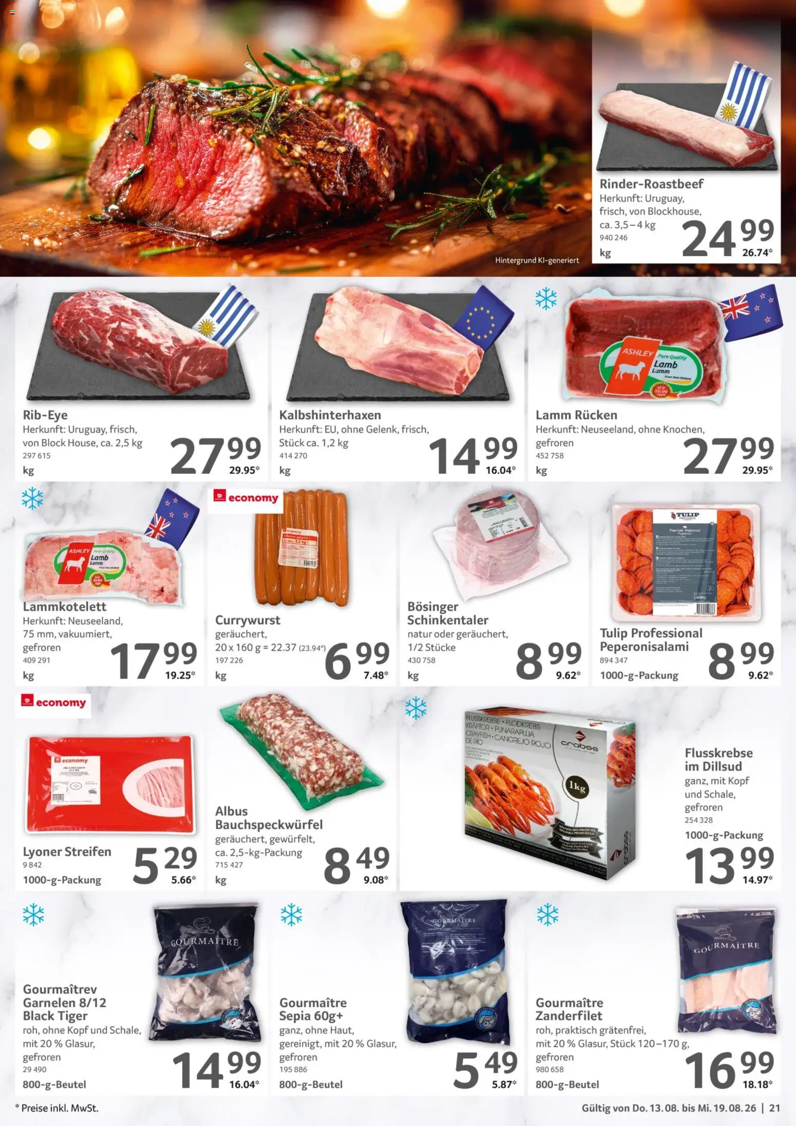 Selgros Prospekt – gültig ab 13.08.2026 | Seite: 21 | Produkte: Garnelen