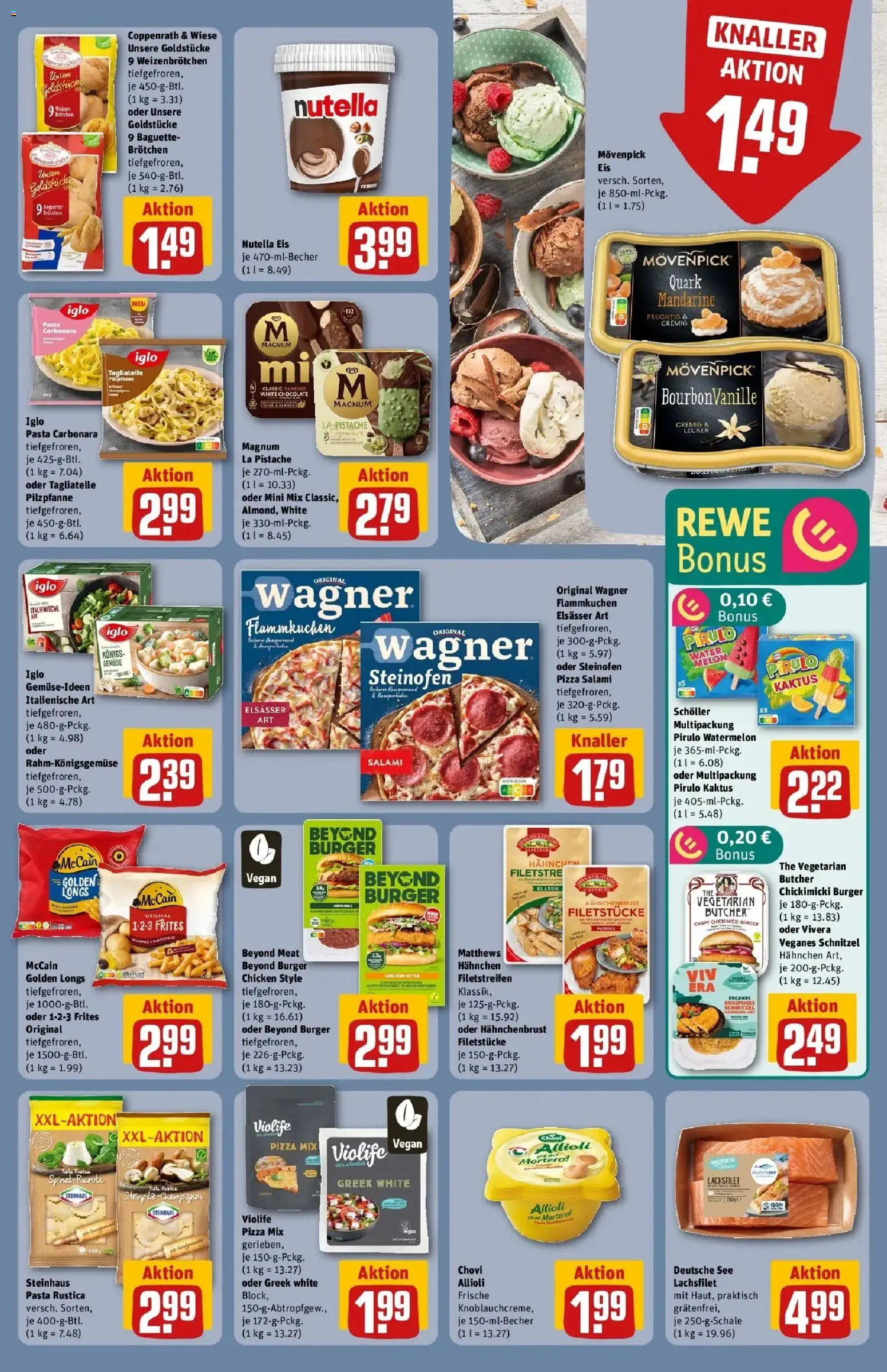 Rewe Prospekt Lutherstadt Eisleben – gültig ab 17.05.2026 | Seite: 19 | Produkte: Schnitzel, Gemüse, Eis, Hahnchenbrust