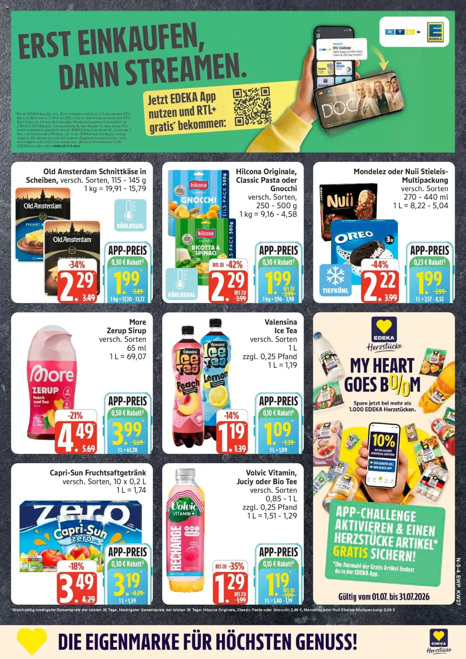 Edeka - EDEKA: Wochenangebote – gültig ab 28.06.2026 | Seite: 5 | Produkte: Valensina, Pasta, Tee, Volvic