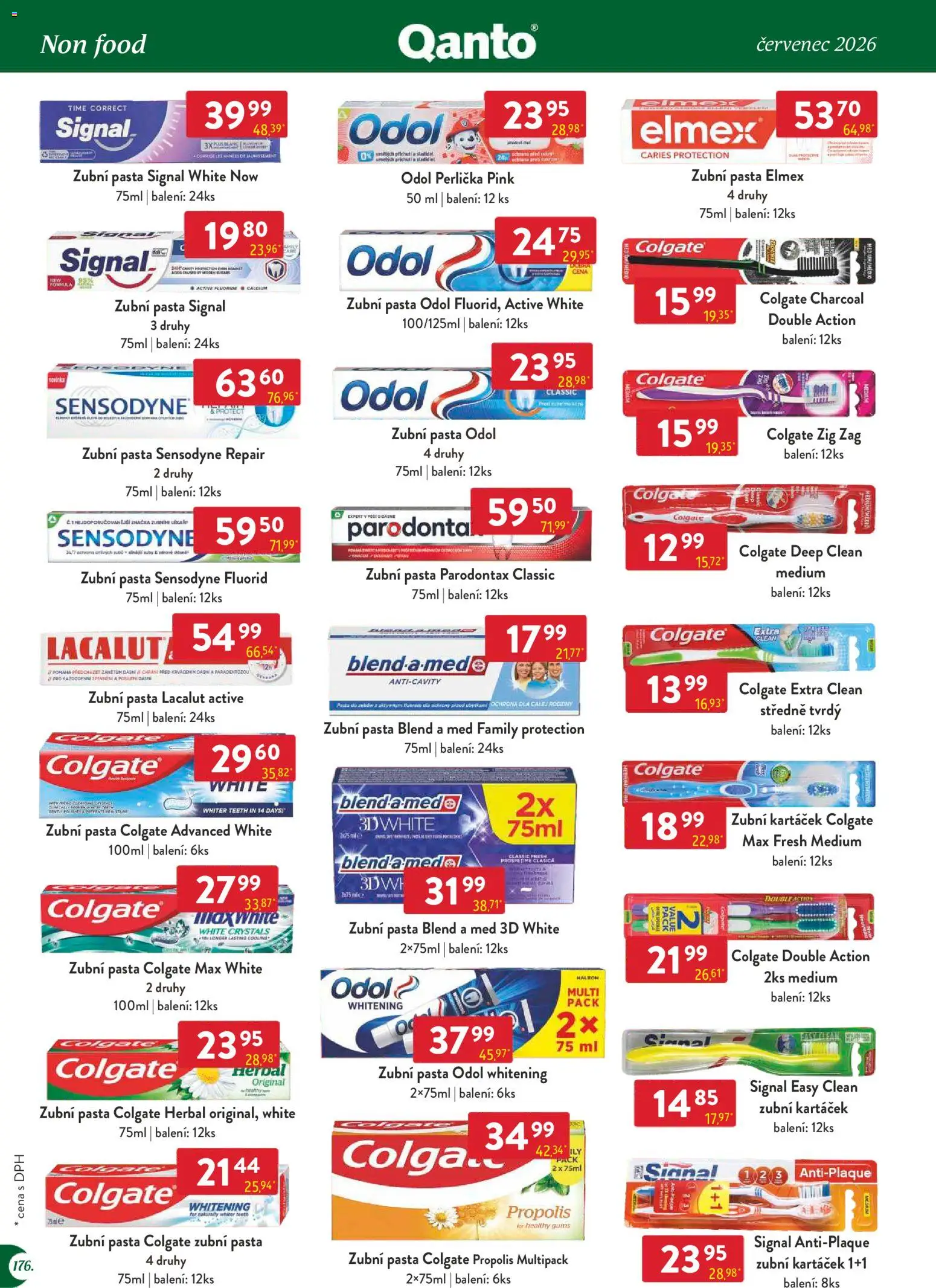 Astur & Qanto leták - Velkoobchod 07/2026 od 01.07.2026 | Strana: 176 | Produkty: Zubní pasta, Zubní kartáček, Parodontax, Med