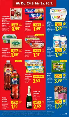 CONDITOREI COPPENRATH & WIESE Festtagstorte/ Bunte Sahne Platte, Tiefgefroren. Je 780/ 800 g/1,4/1,5 kg ab 21.09.2026 gültig | Seite: 61 | Produkte: Miracel whip, Mars, Twix, Zucker