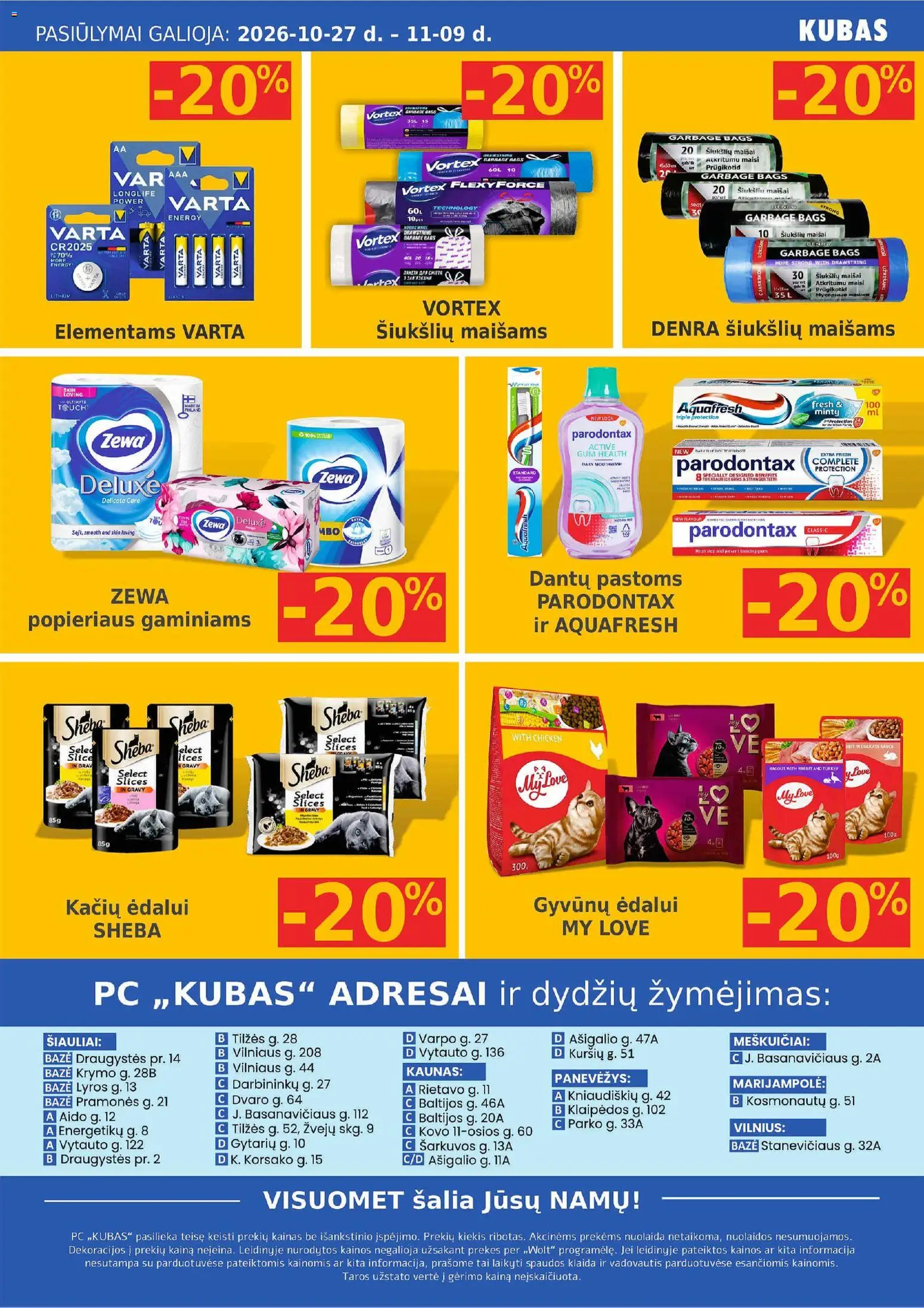 Kubas akcijos nuo 2026.10.27 | Puslapis: 11 | Prekių: Šiukšlių maišai