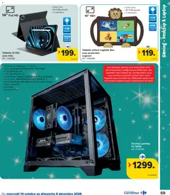 Desktop gaming PC 5050, Desktop gaming PC - Voorbeeld van een folder van Carrefour, geldig van 14/10/2026 | Pagina: 69 | Producten: Tablet, Pc, Computer, Bluetooth