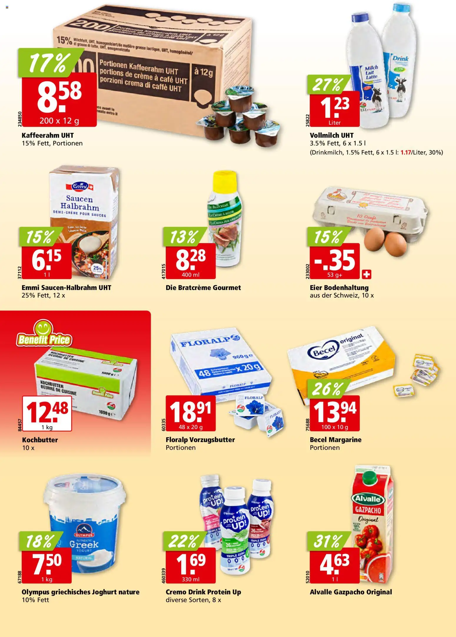 Aligro aktionen – gültig ab 20.07.2026 | Seite: 14 | Produkte: Griechisches joghurt, Milch, Eier, Creme