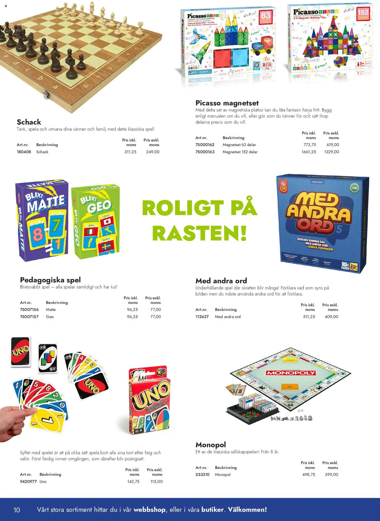 Lyreco reklamblad aktuell från 01/06/2026 | Sida: 10 | Produkter: Schack, Set, Spel