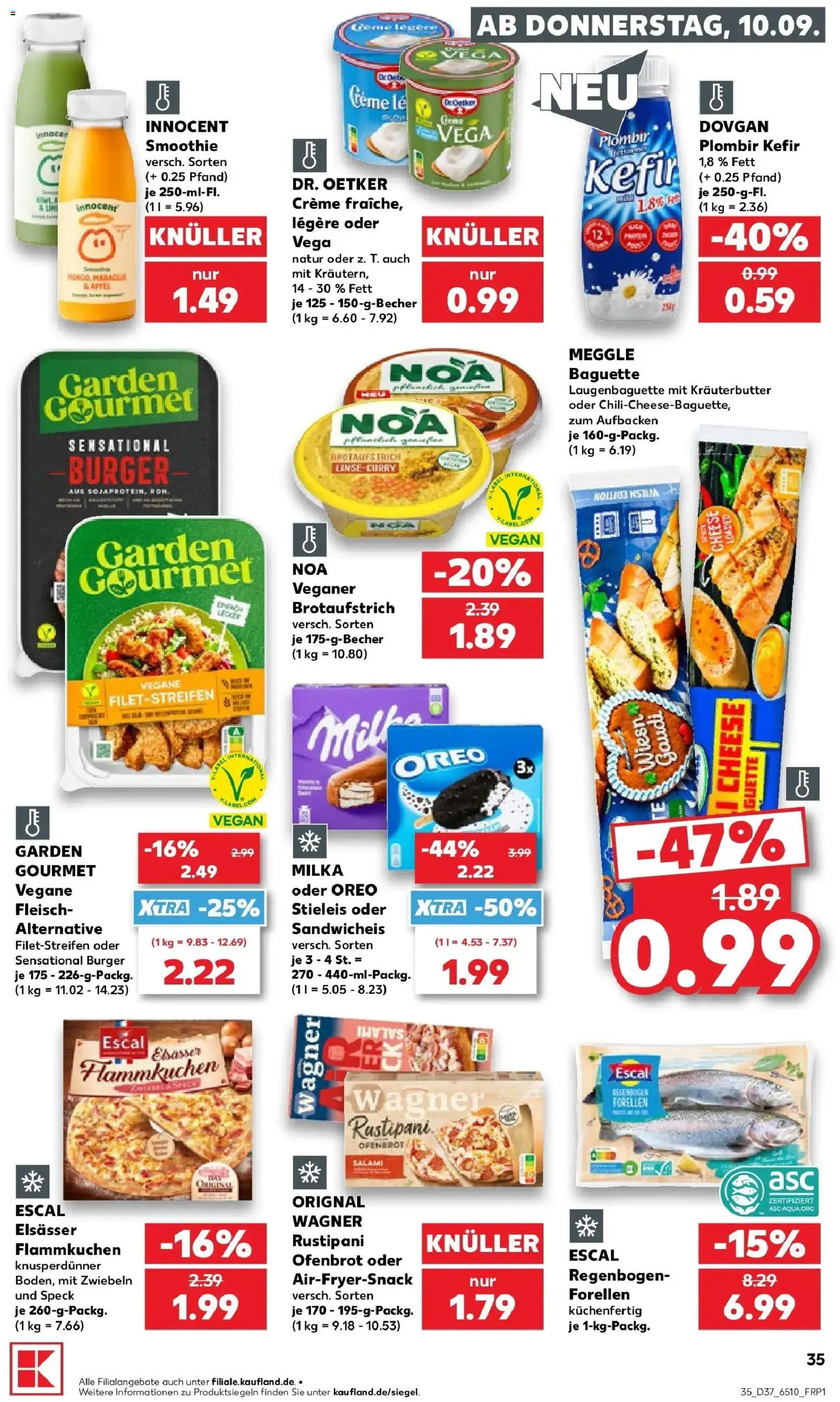 Prospekt Kaufland ab 10.09.2026 » Angebote Online zum Blättern | Seite: 35 | Produkte: Äpfel, Milka, Creme, Fleisch