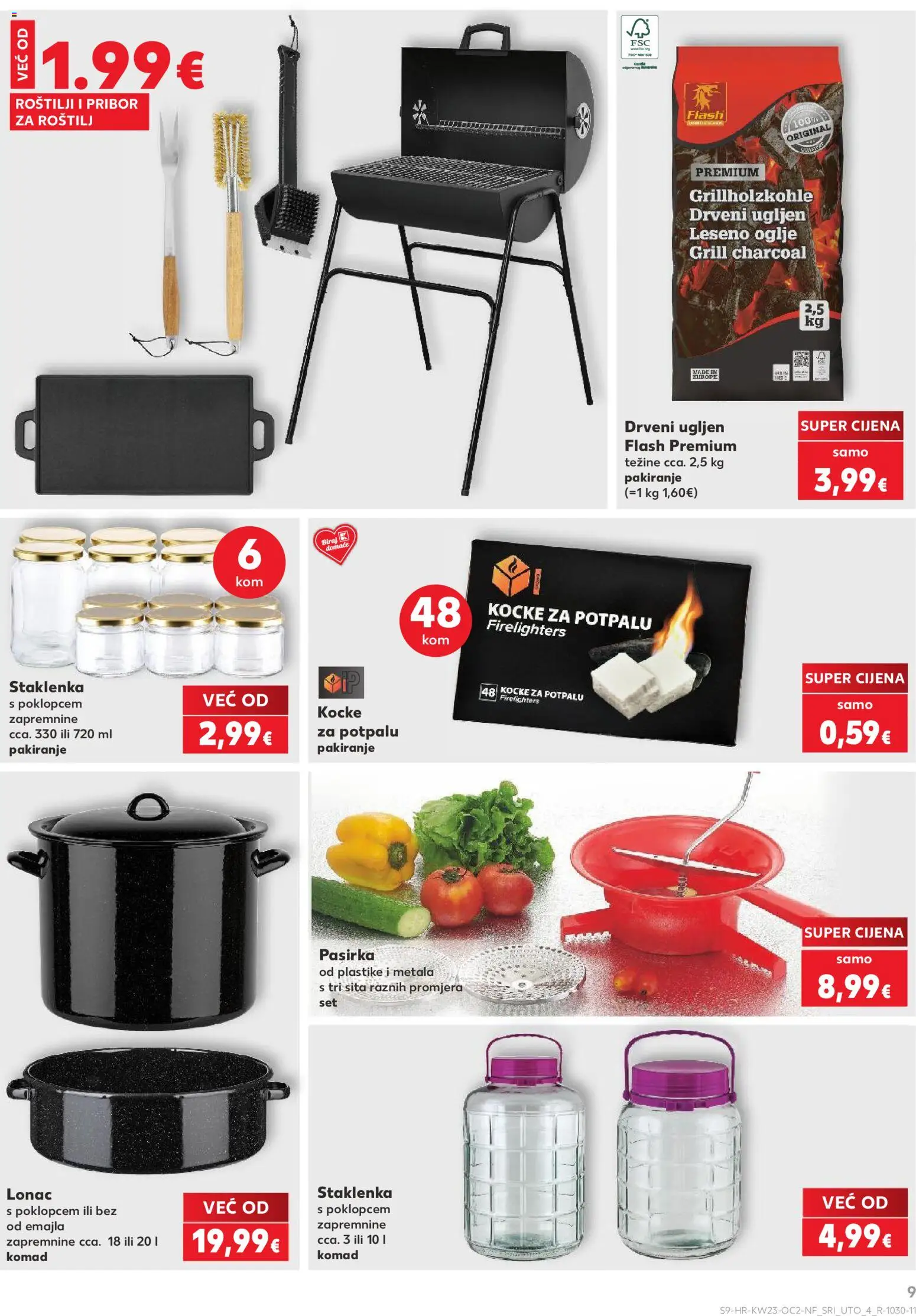 Kaufland katalog | vrijedi od 03.06.2026 | Stranica: 9 | Proizvodi: Kocke za potpalu, Jar, Pasirka, Lonac