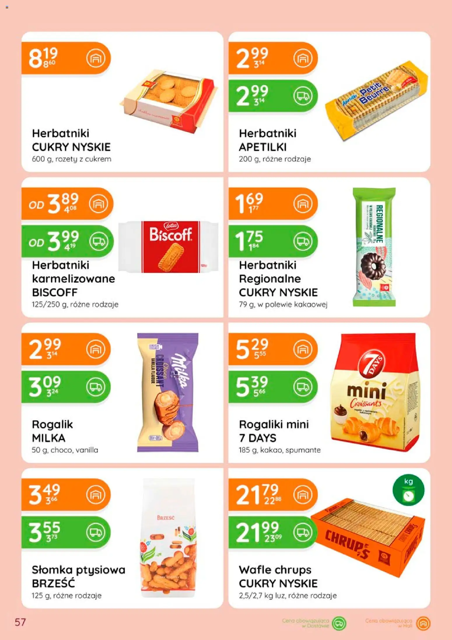 Eurocash gazetka od 28.05.2026 | Strona: 57 | Produkty: Wafle, Słomka ptysiowa, Milka, Herbatniki