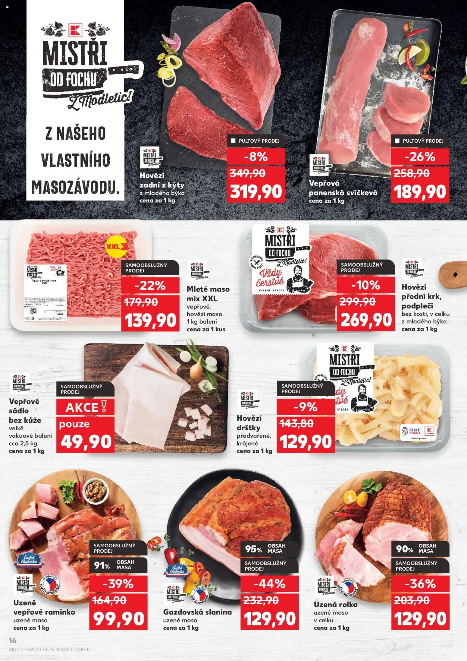 Kaufland leták - Brno od 27.05.2026 | Strana: 16 | Produkty: Sádlo, Hovězí, Maso, Hovězí dršťky