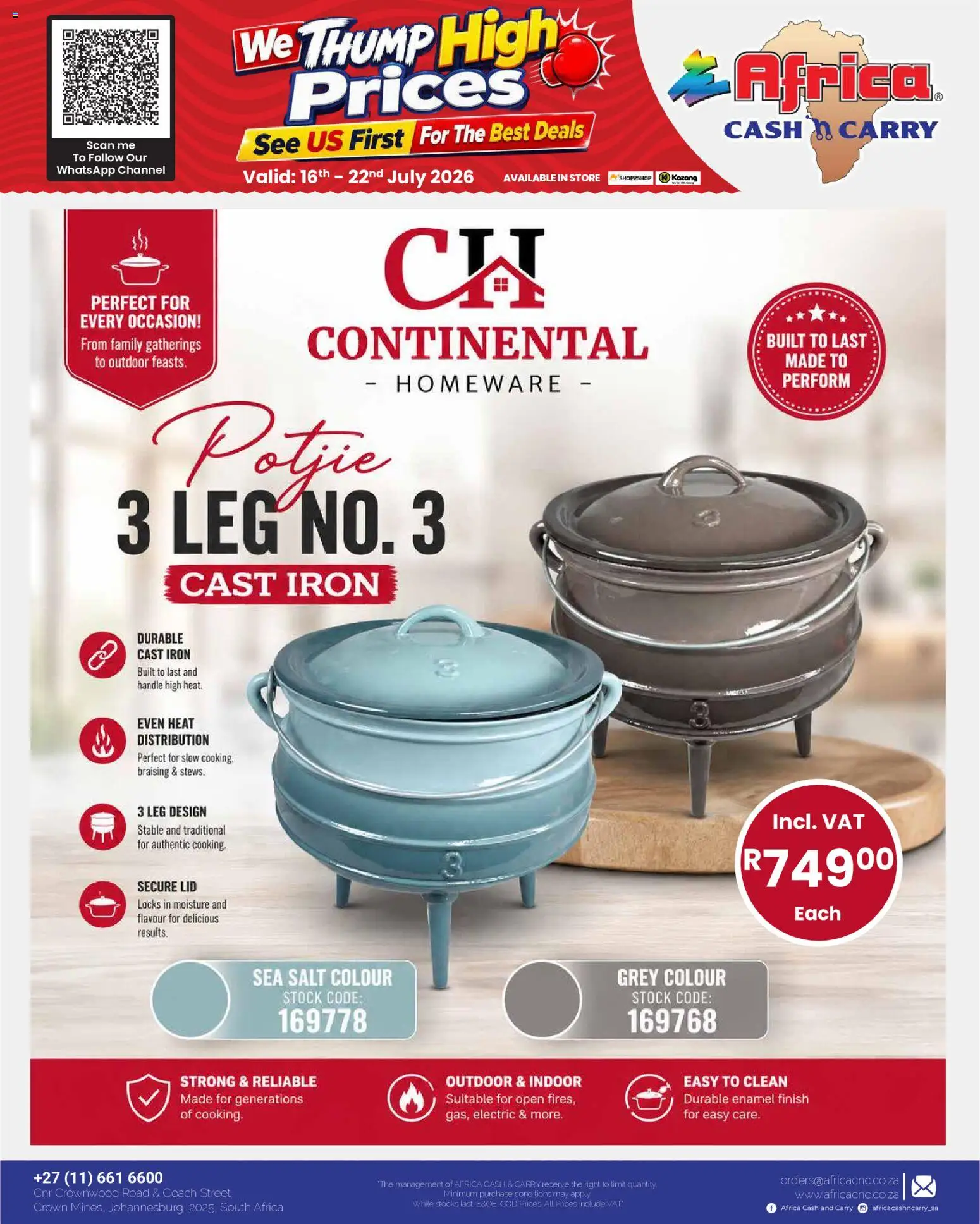 New Africa Cash & Carry catalogue – valid from 16/07/2026 | Page: 44 | Products: Iron, Stock, Enamel, Salt