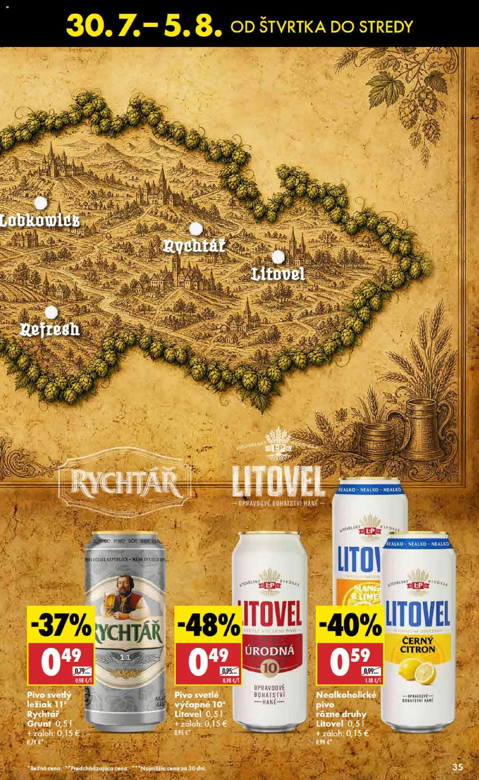 Nové Biedronka akcie – leták je platný od 30.07.2026 | Strana: 35 | Produkty: Pivo, Nealkoholické pivo