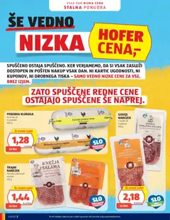 Hofer katalog akcije – veljaven od 29.04.2026 | Stran: 2 | Izdelki: Narezek, Kos, Salama