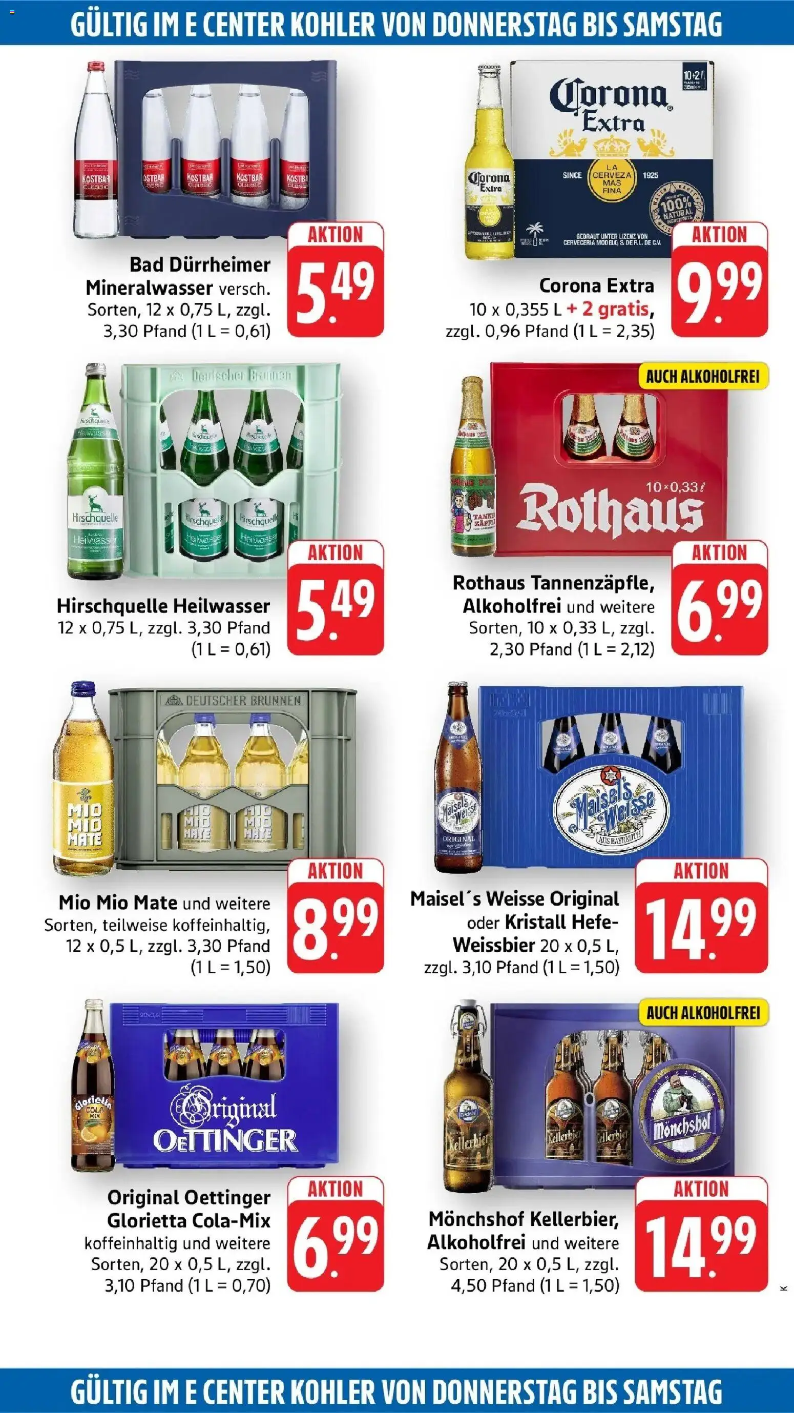 Edeka Prospekt Offenburg (ab 24.08.2026) » Angebote Online | Seite: 53 | Produkte: Monchshof, Cola, Weißbier, Bad