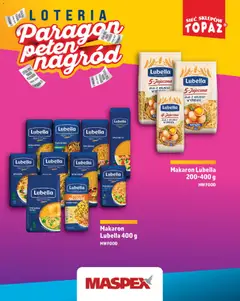 Pogląd oferty "Topaz gazetka - Loteria Paragonowa" - ważna od 24.08.2026 | Strona: 53 | Produkty: Spaghetti, Zboża, Makaron, Jaja