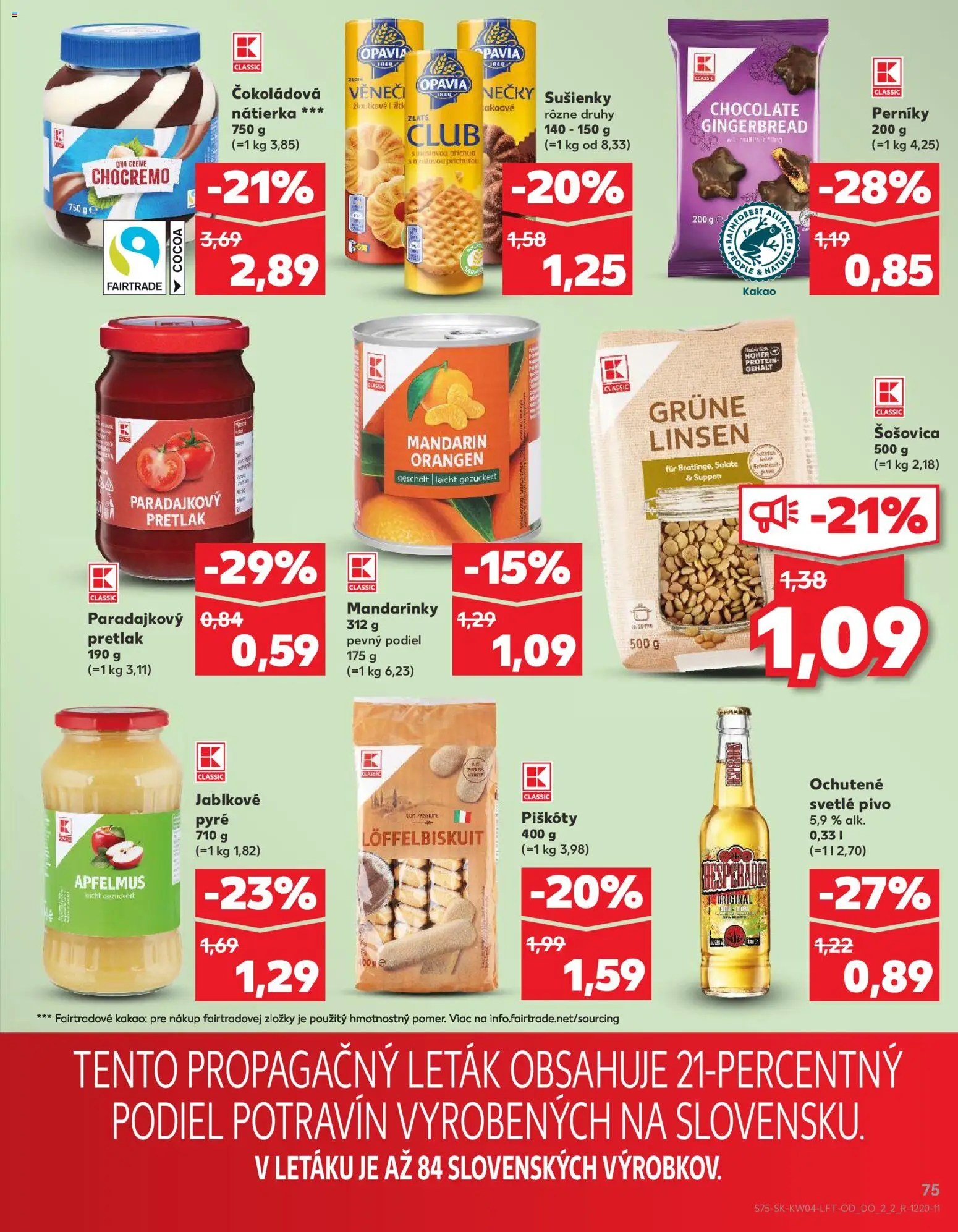 Nové Kaufland akcie – leták je platný od 22.01.2026 | Strana: 75 | Produkty: Desperados, Sušienky, Mäso, Mandarinky