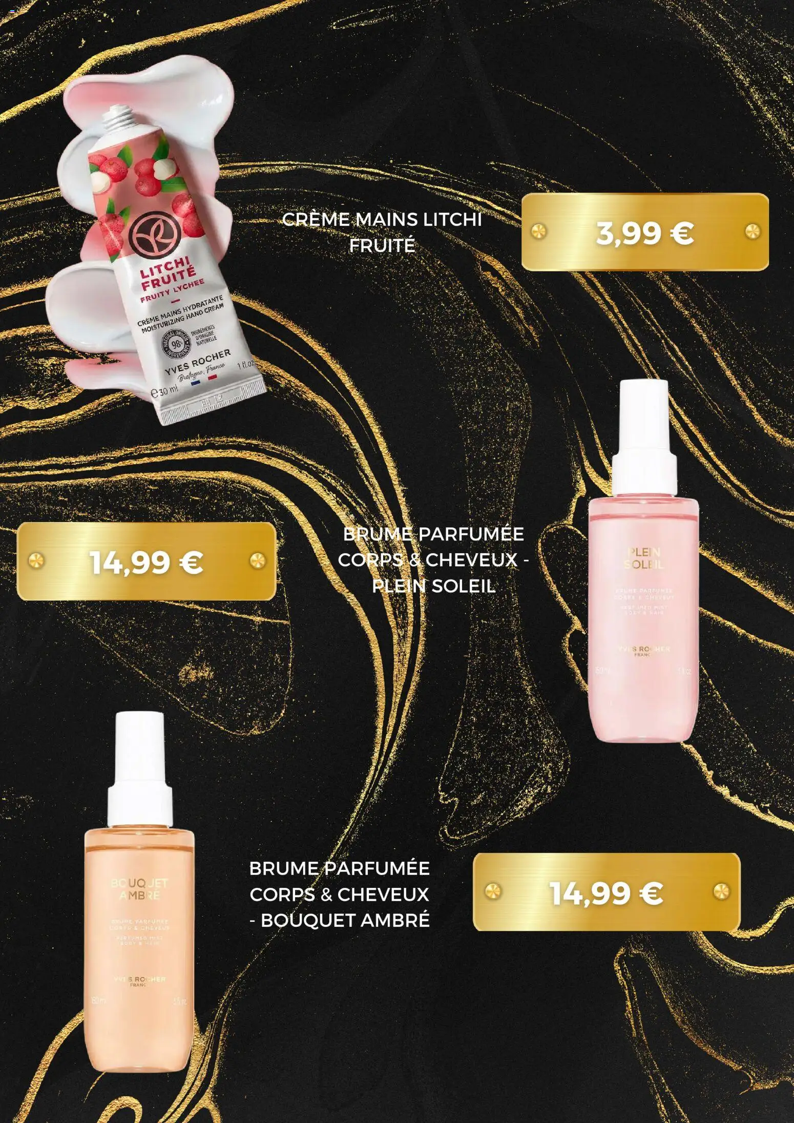 {H1} | Page: 2 | Produits: Crème mains, Ingrédients, Litchi, Crème