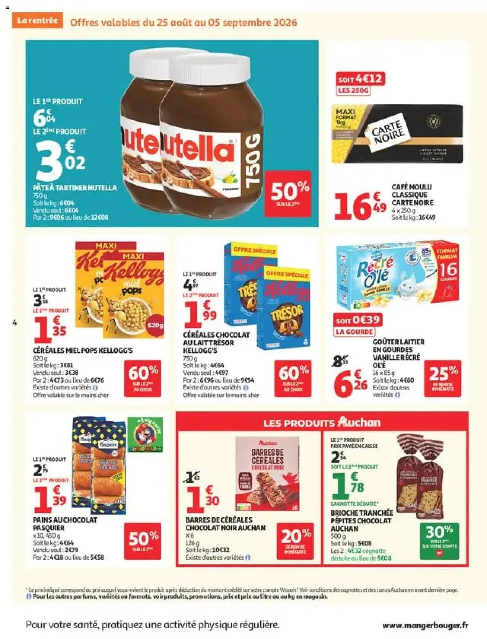 {H1} | Page: 4 | Produits: Snacks, Vanille, Café moulu classique, Carte Noire