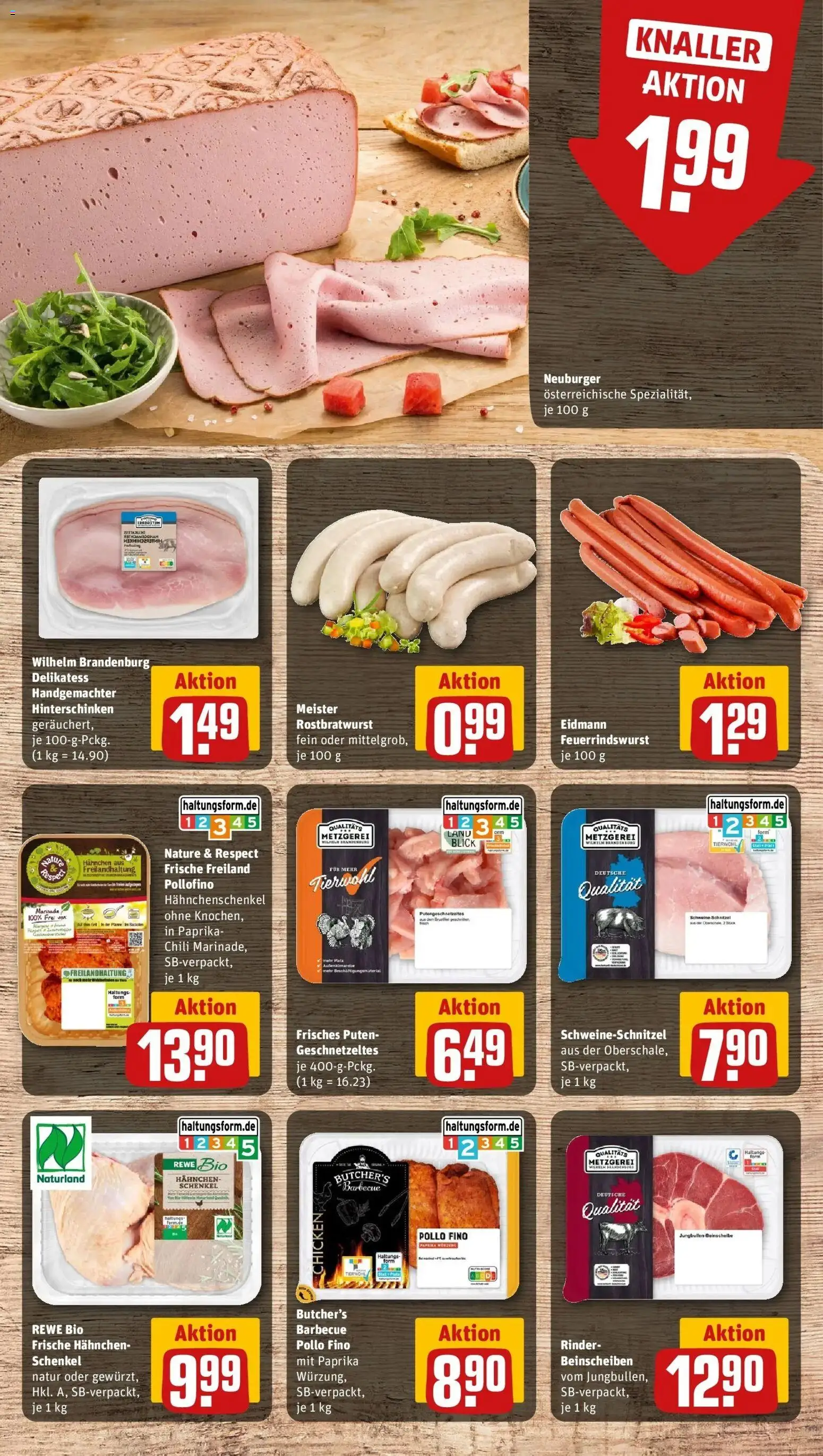Rewe Prospekt Hanau – gültig ab 08.06.2026 | Seite: 8 | Produkte: Bratwurst, Schnitzel, Paprika, Chili